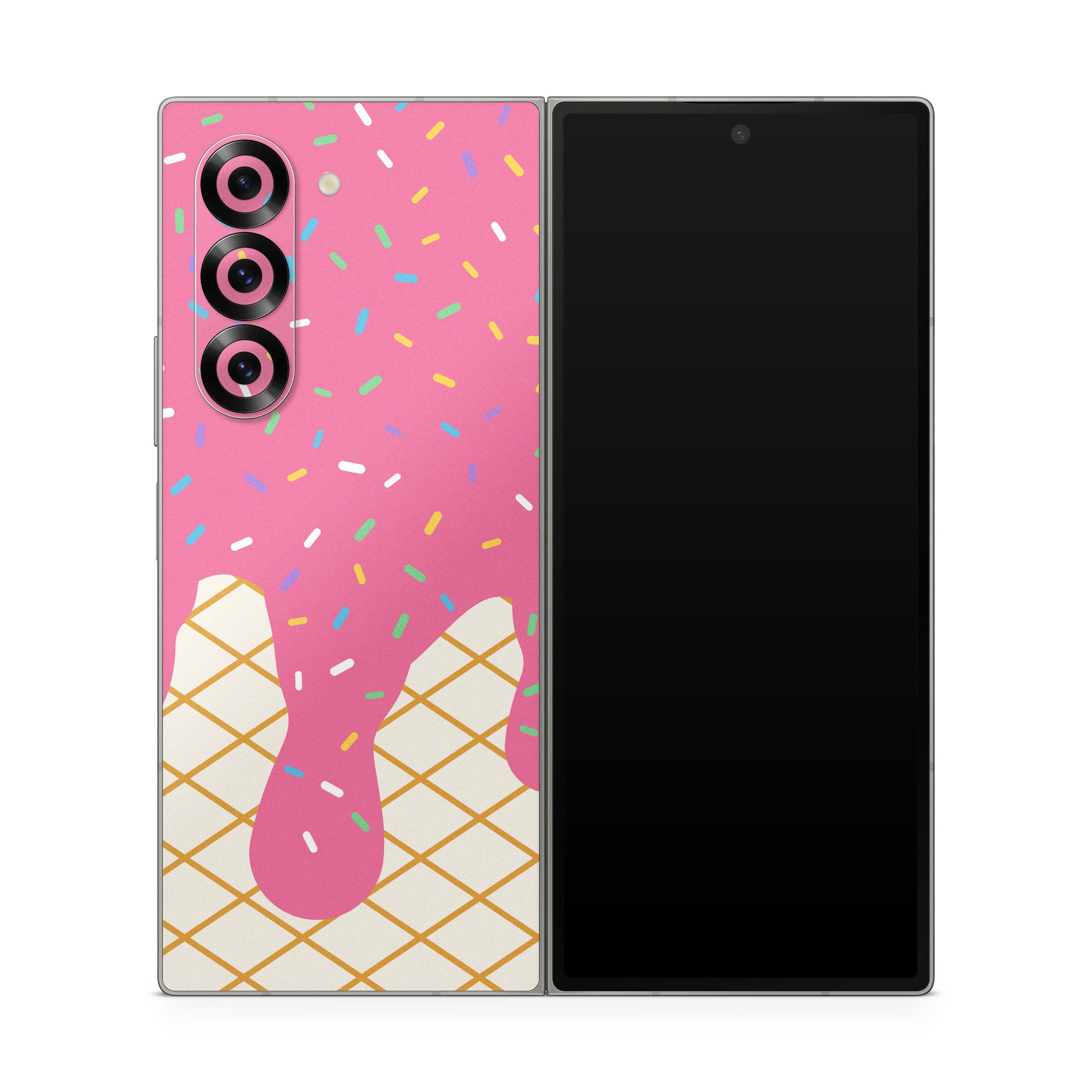 Strawberry Ice Cream Drip - Samsung Galaxy Z Fold6 Skin