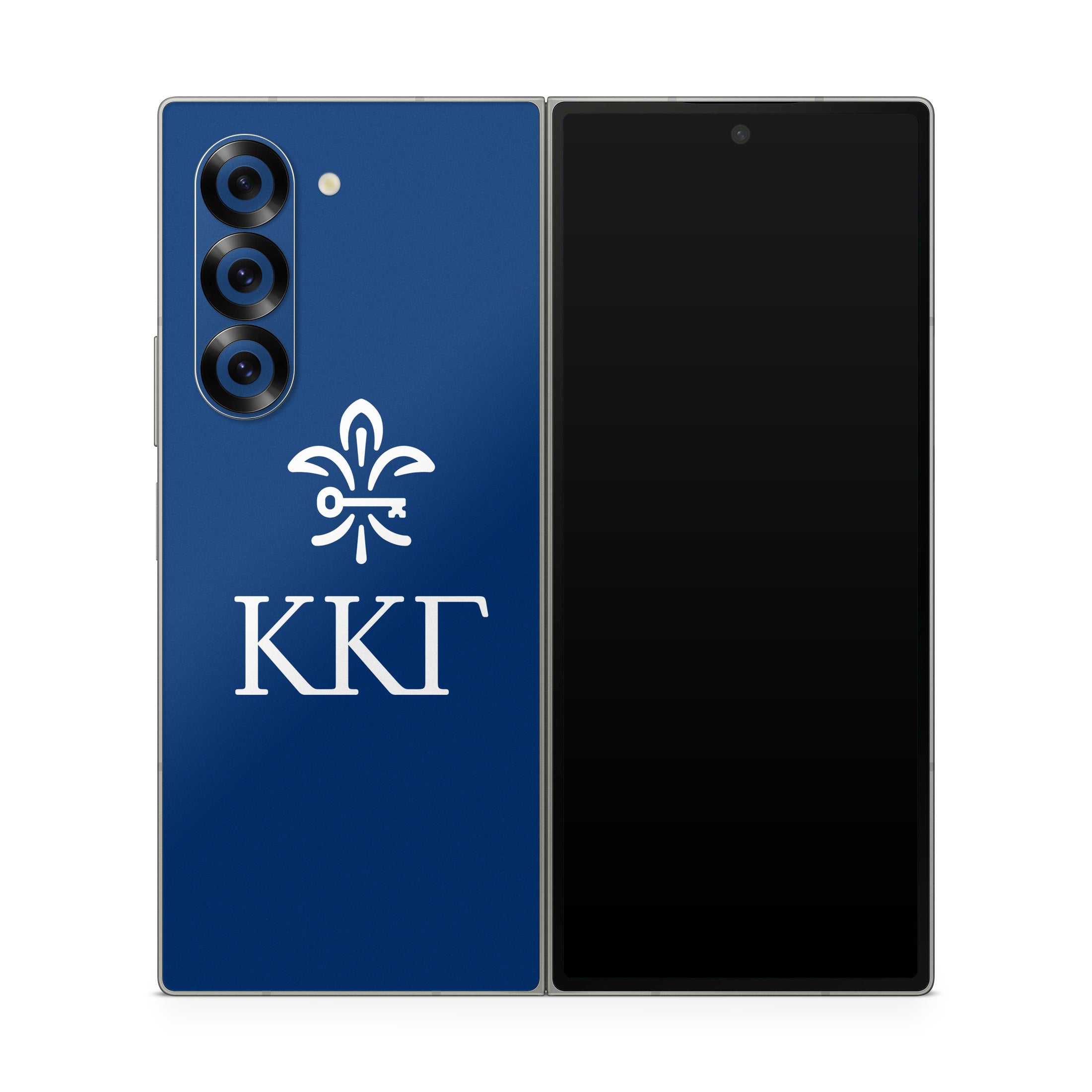 Kappa Kappa Gamma Letterkey Vertical Kappa Blue - Samsung Galaxy Z Fold6 Skin