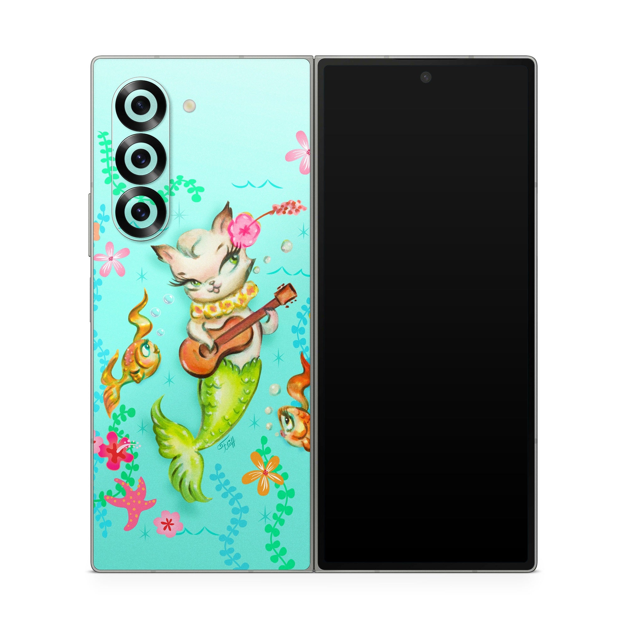 Merkitten with Ukelele - Samsung Galaxy Z Fold6 Skin