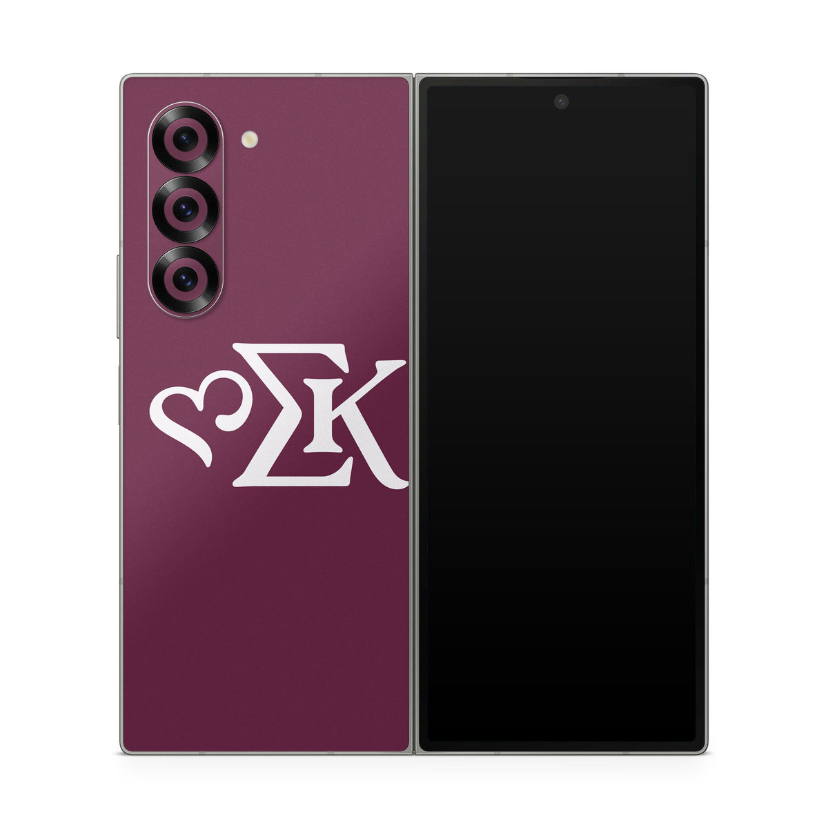 Sigma Kappa Greek Letters Dove Love on Mary Maroon - Samsung Galaxy Z Fold6 Skin