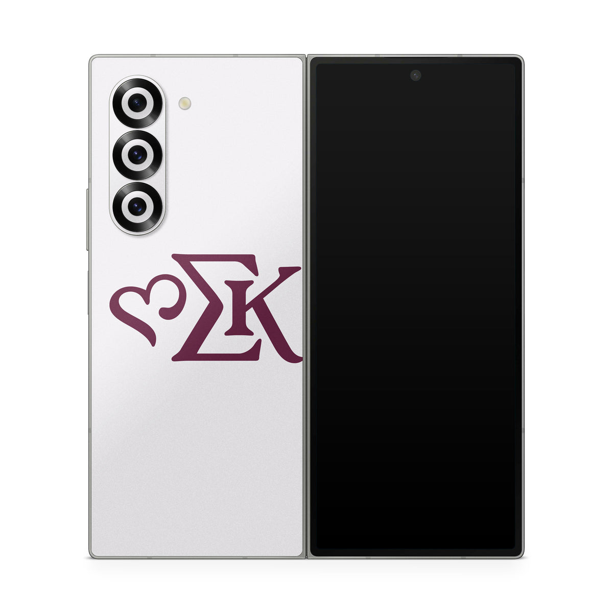 Sigma Kappa Greek Letters Mary Maroon on Dove Love - Samsung Galaxy Z Fold6 Skin