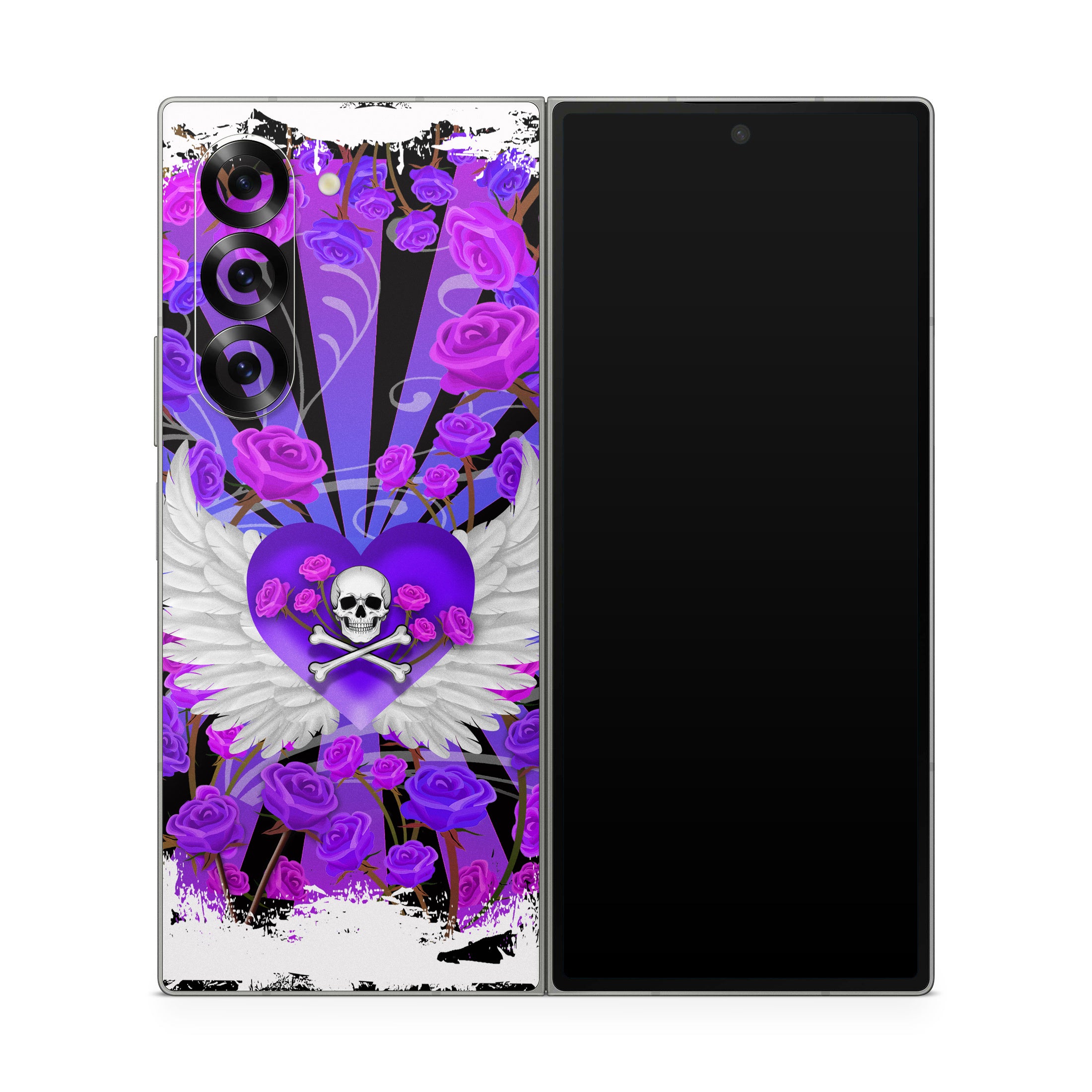 Skull and Roses - Samsung Galaxy Z Fold6 Skin