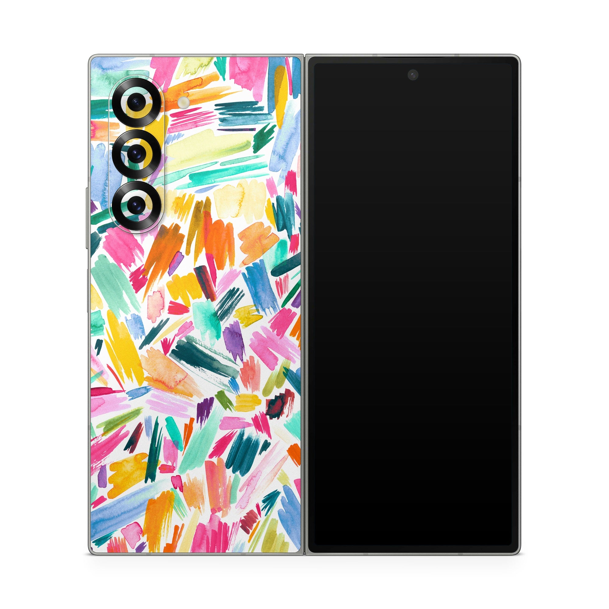 Watercolor Colorful Brushstrokes - Samsung Galaxy Z Fold6 Skin