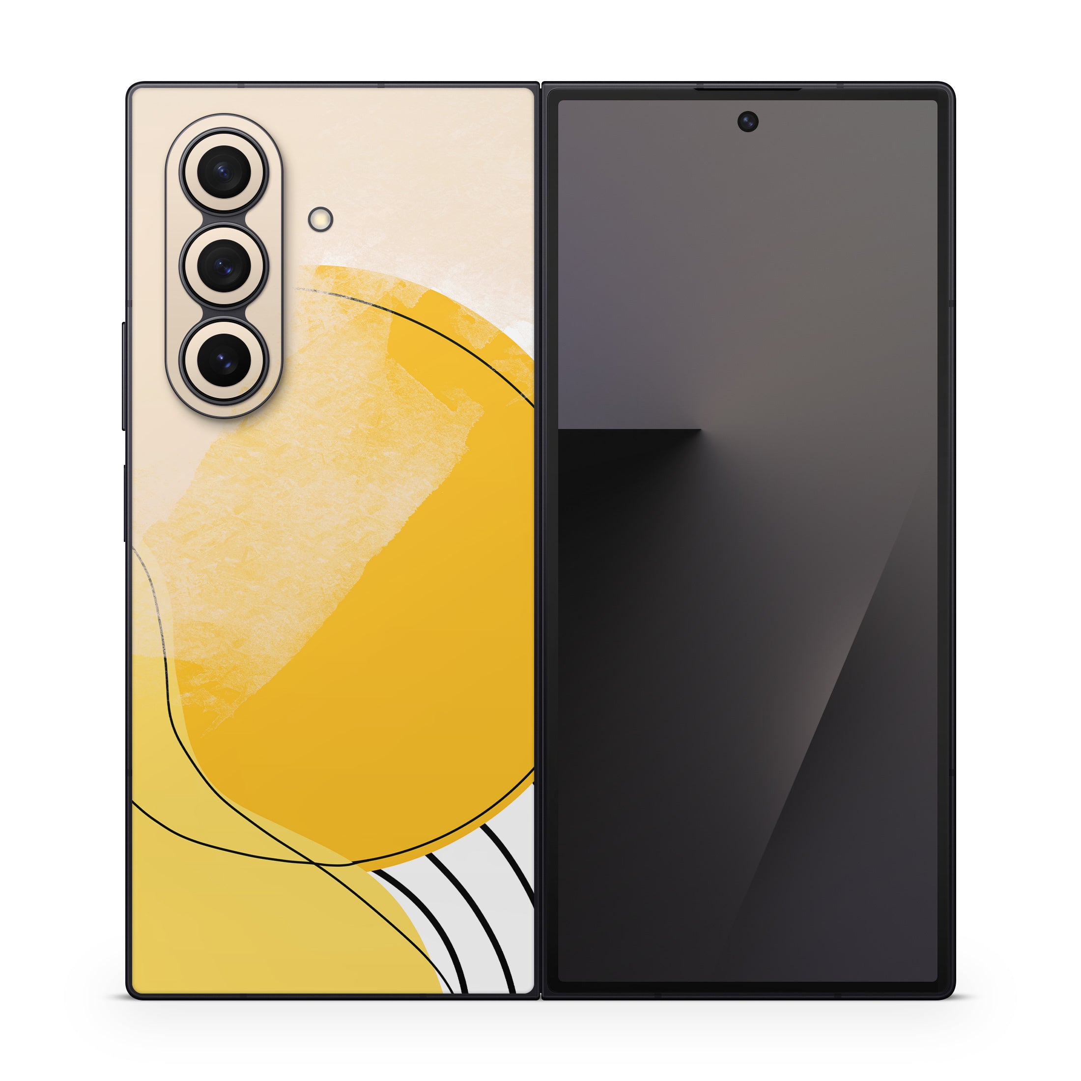 Abstract Yellow - Samsung Galaxy Z Fold7 Skin