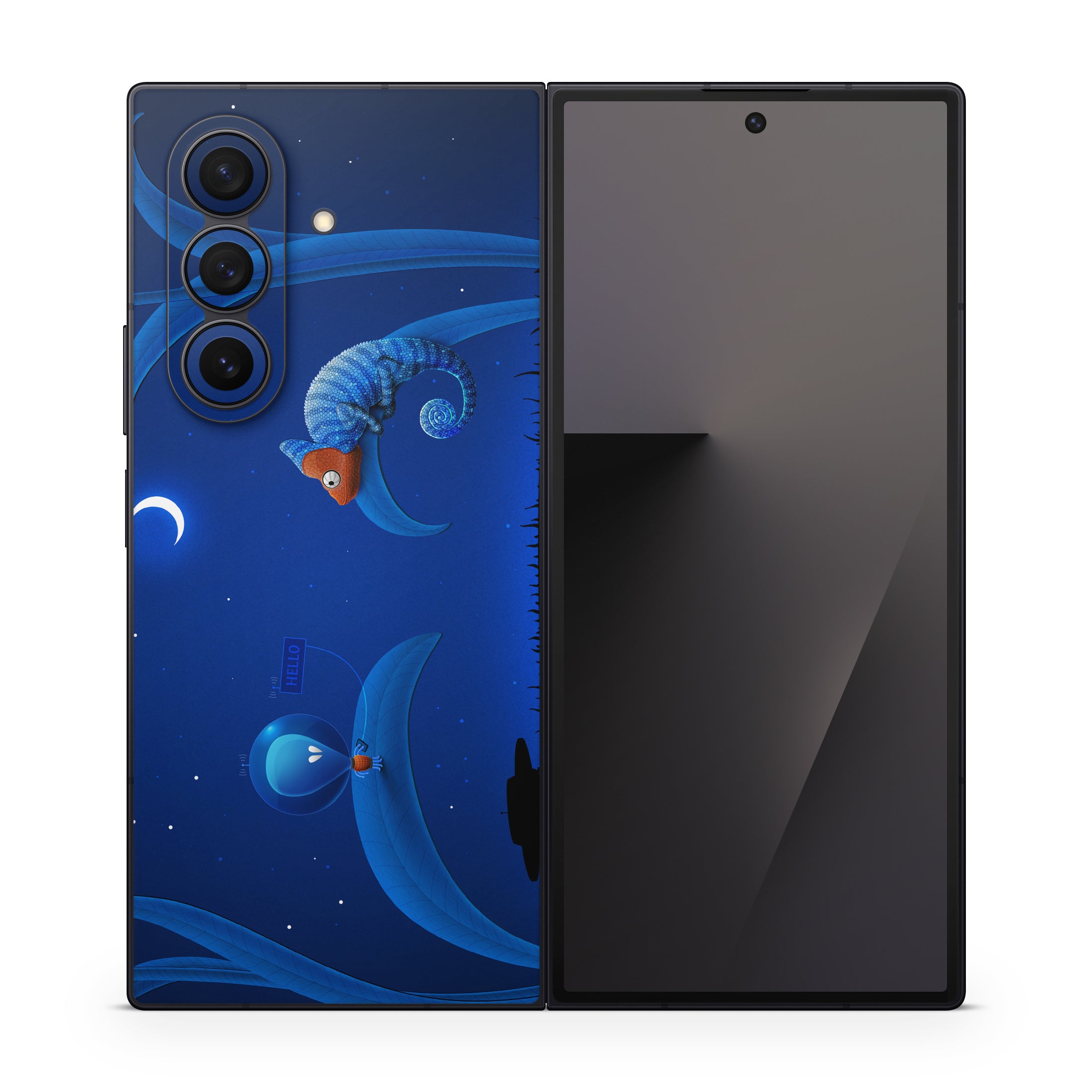 Alien and Chameleon - Samsung Galaxy Z Fold7 Skin