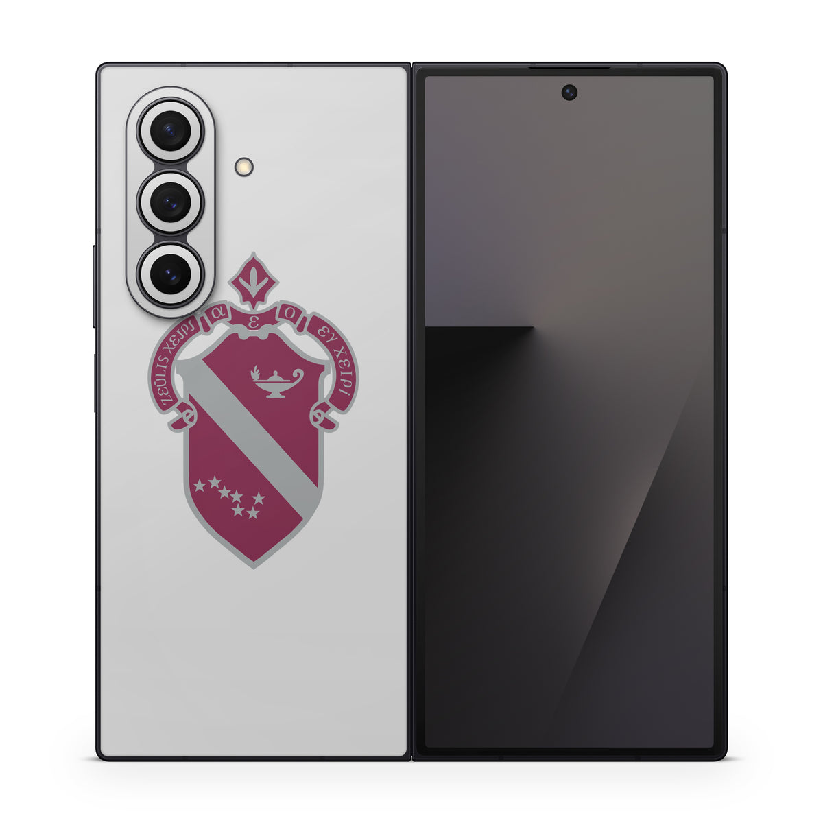 Alpha Phi Crest Silver - Samsung Galaxy Z Fold7 Skin