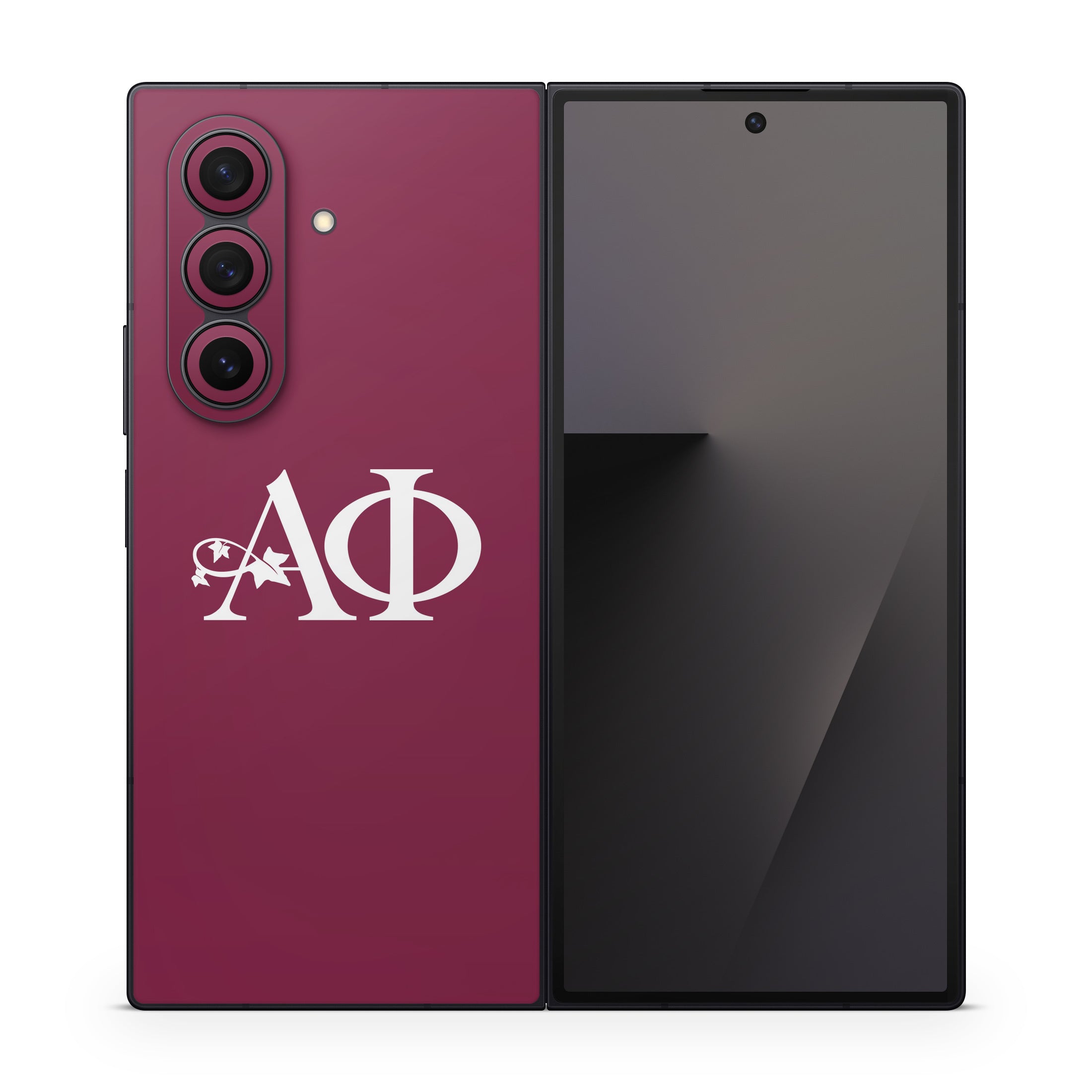 Alpha Phi Greek Letters Bordeaux - Samsung Galaxy Z Fold7 Skin
