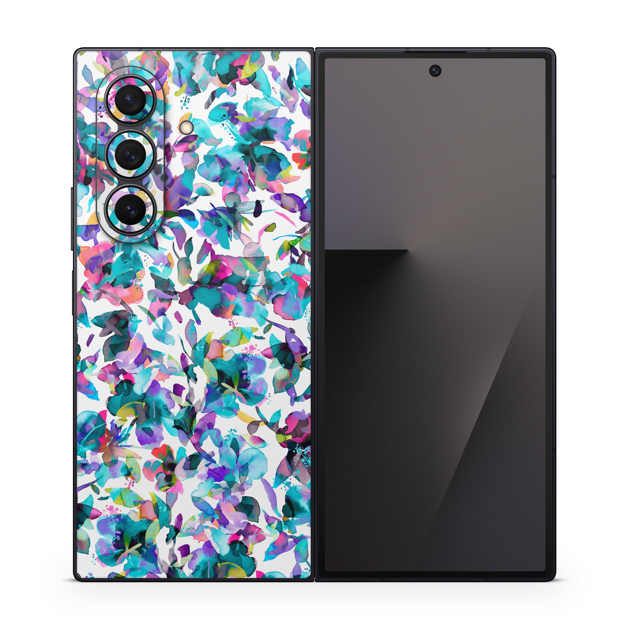 Aquatic Flowers - Samsung Galaxy Z Fold7 Skin