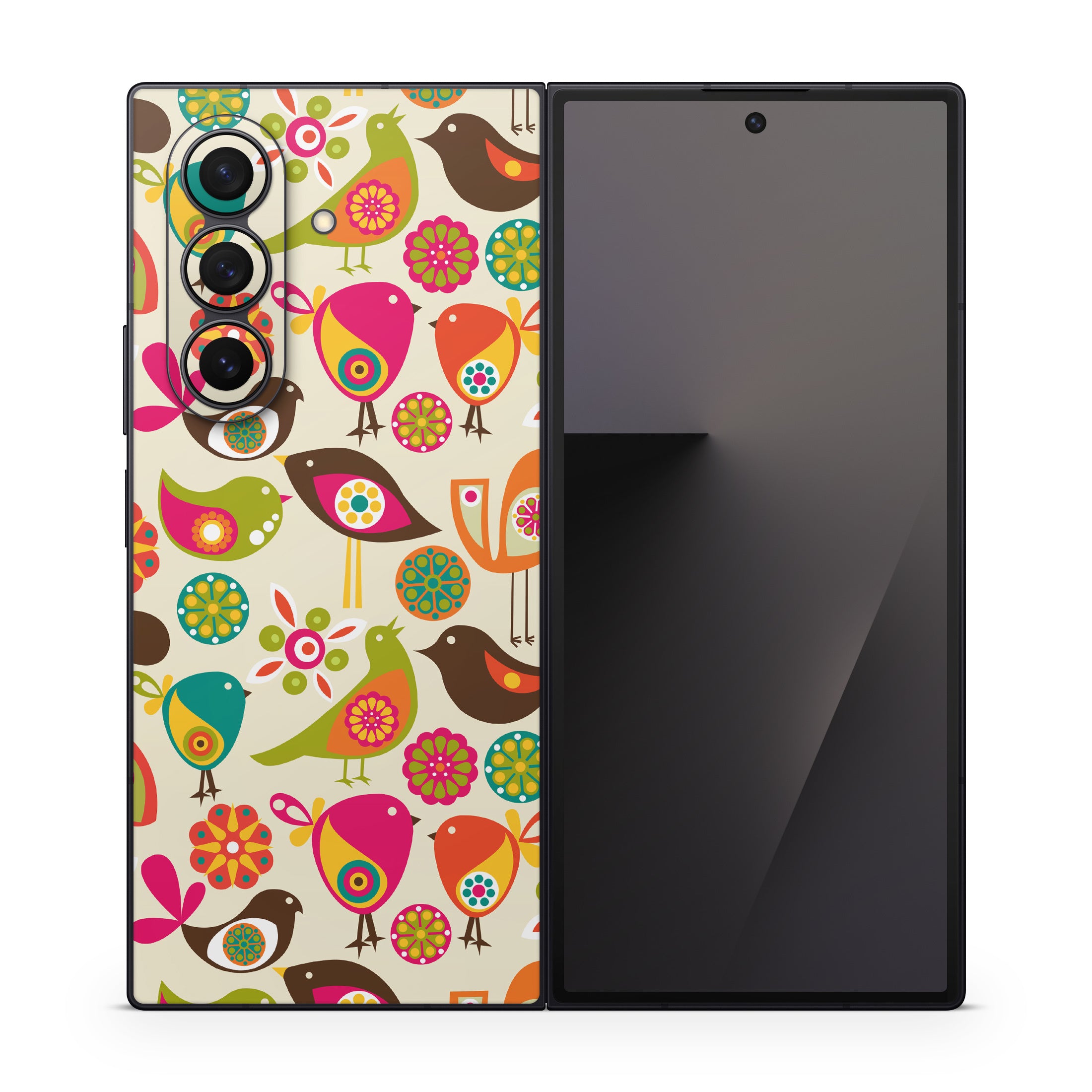 Bird Flowers - Samsung Galaxy Z Fold7 Skin