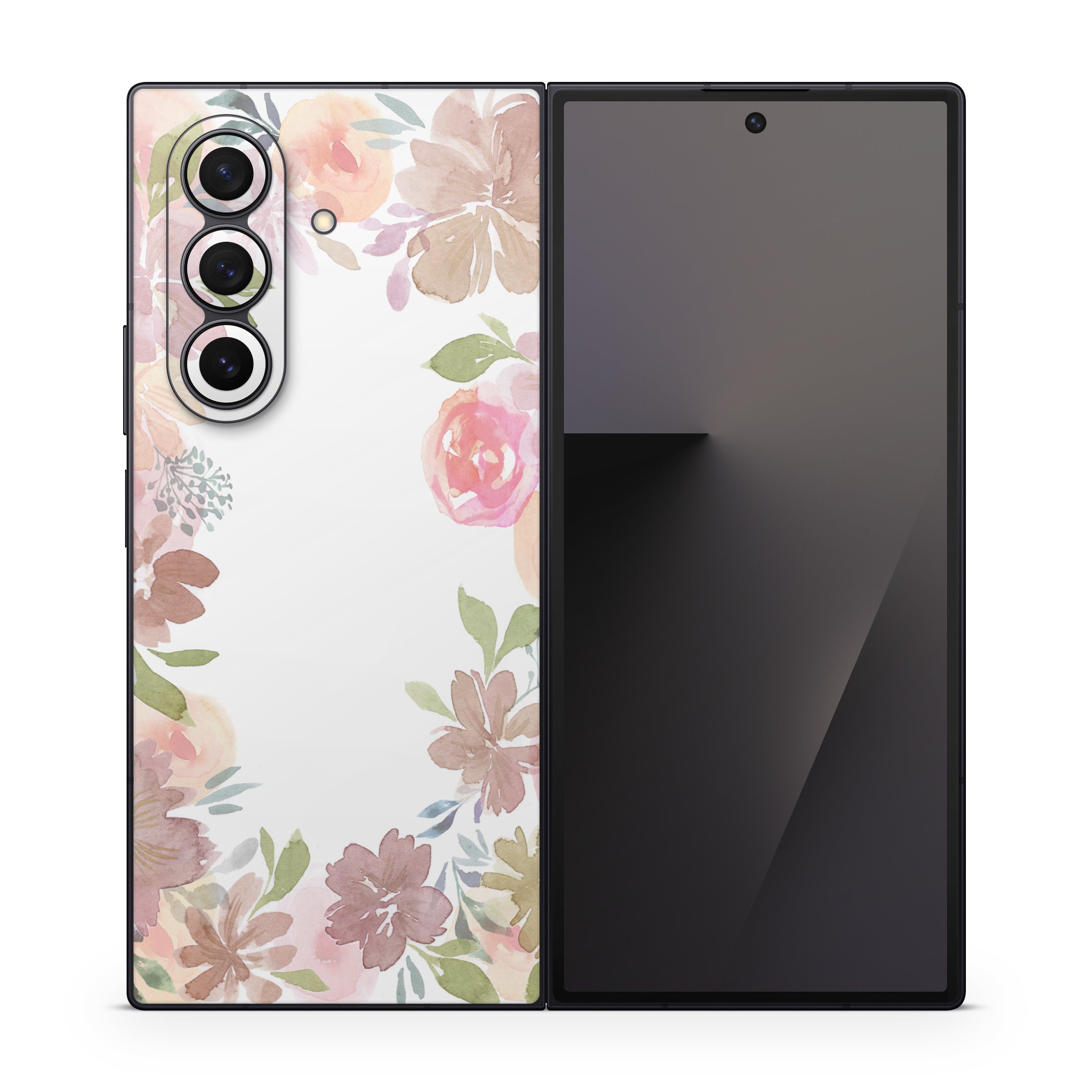 Blush Flower Frame - Samsung Galaxy Z Fold7 Skin