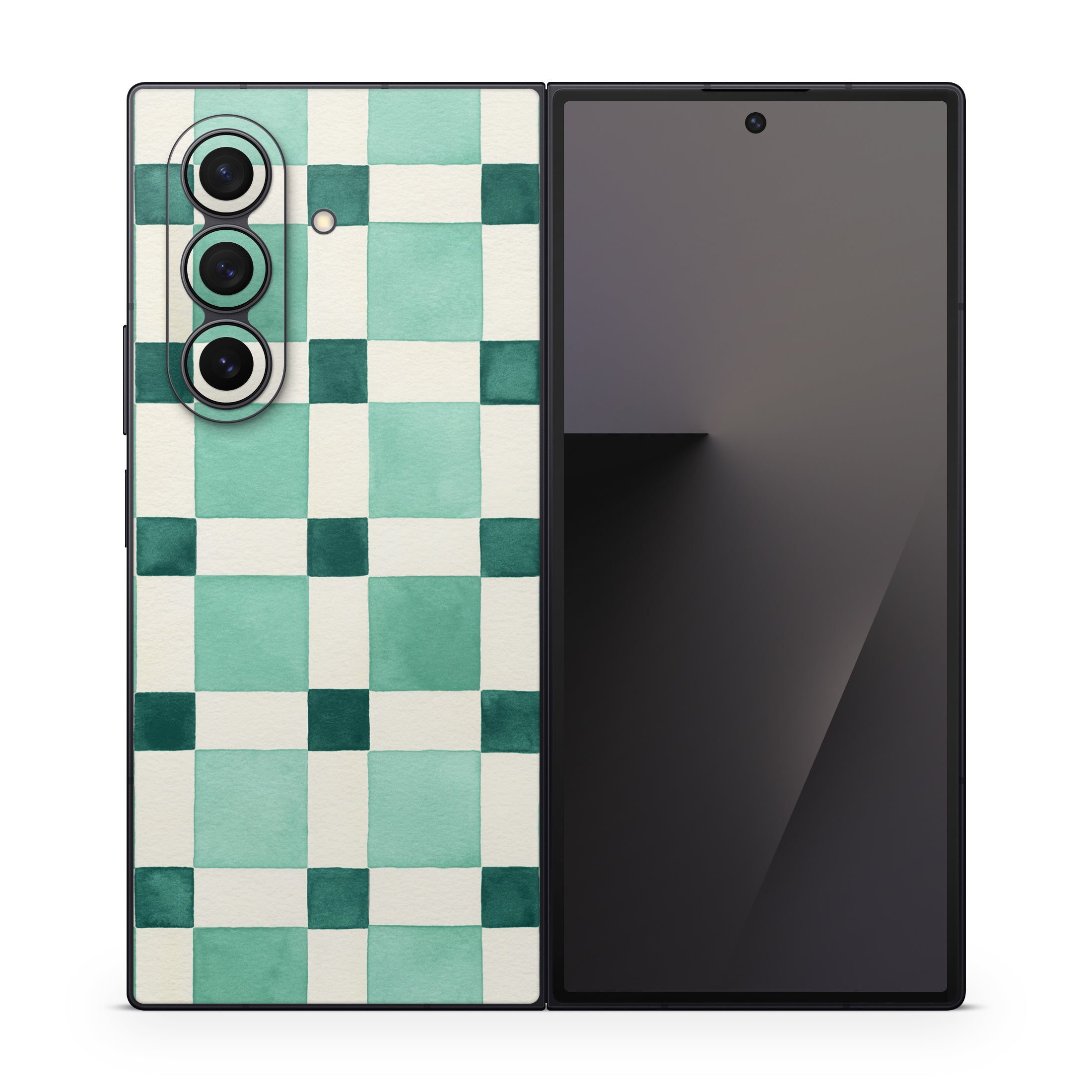 Checker Mosaic Green - Samsung Galaxy Z Fold7 Skin