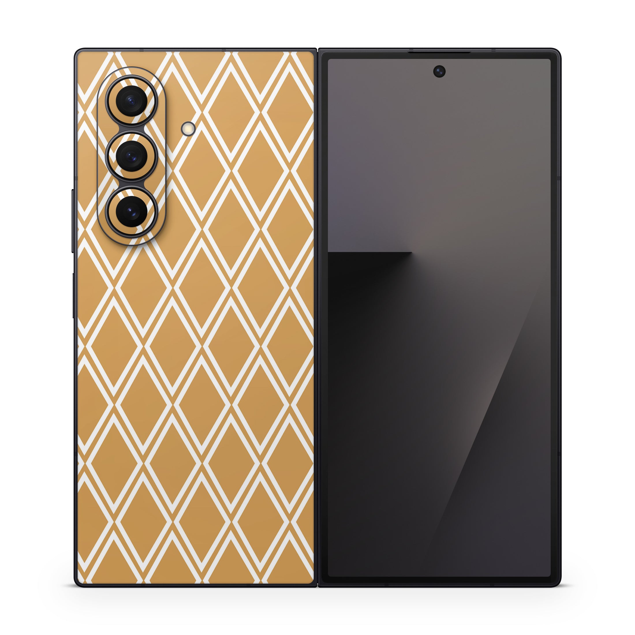 Orange Checks - Samsung Galaxy Z Fold7 Skin