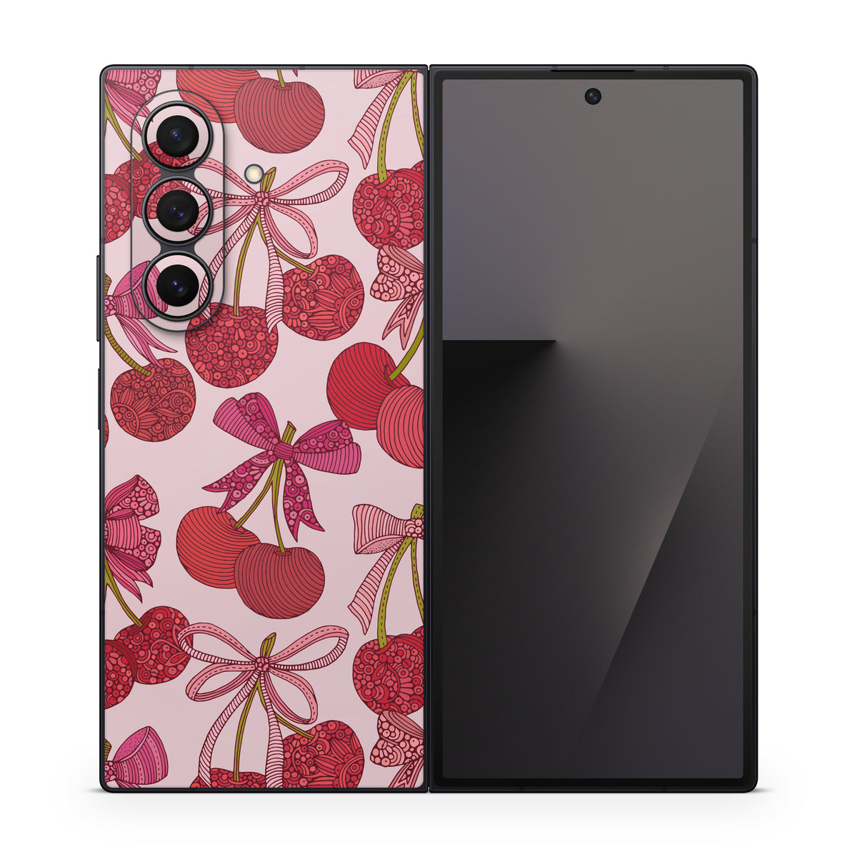 Cherry with Bows - Samsung Galaxy Z Fold7 Skin