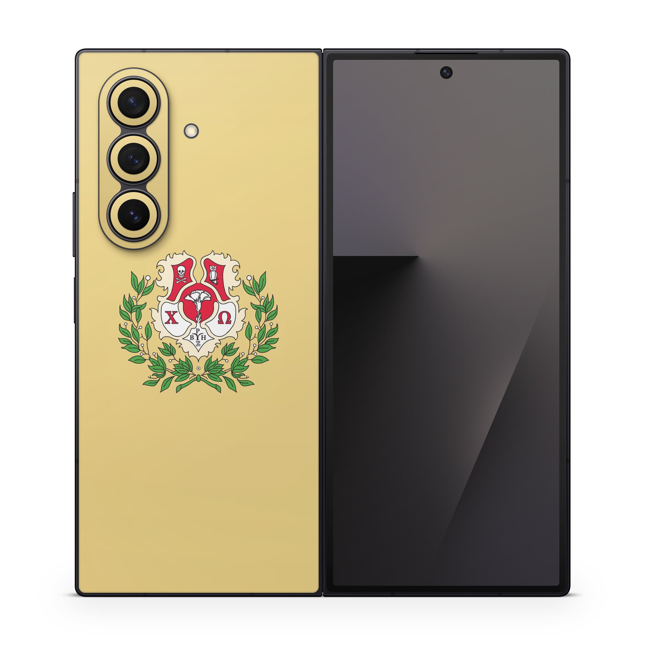 Chi Omega Crest Straw - Samsung Galaxy Z Fold7 Skin