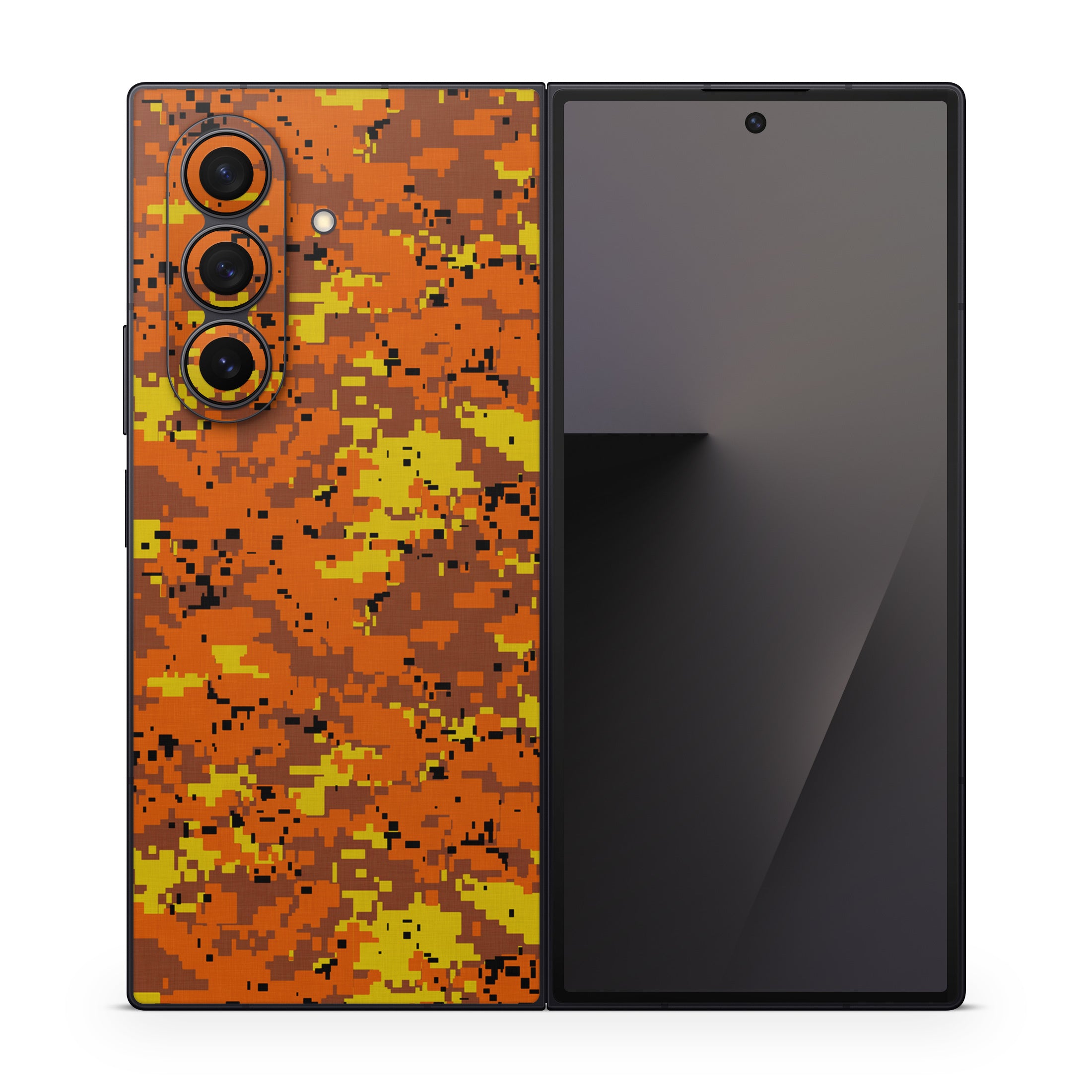 Digital Orange Camo - Samsung Galaxy Z Fold7 Skin