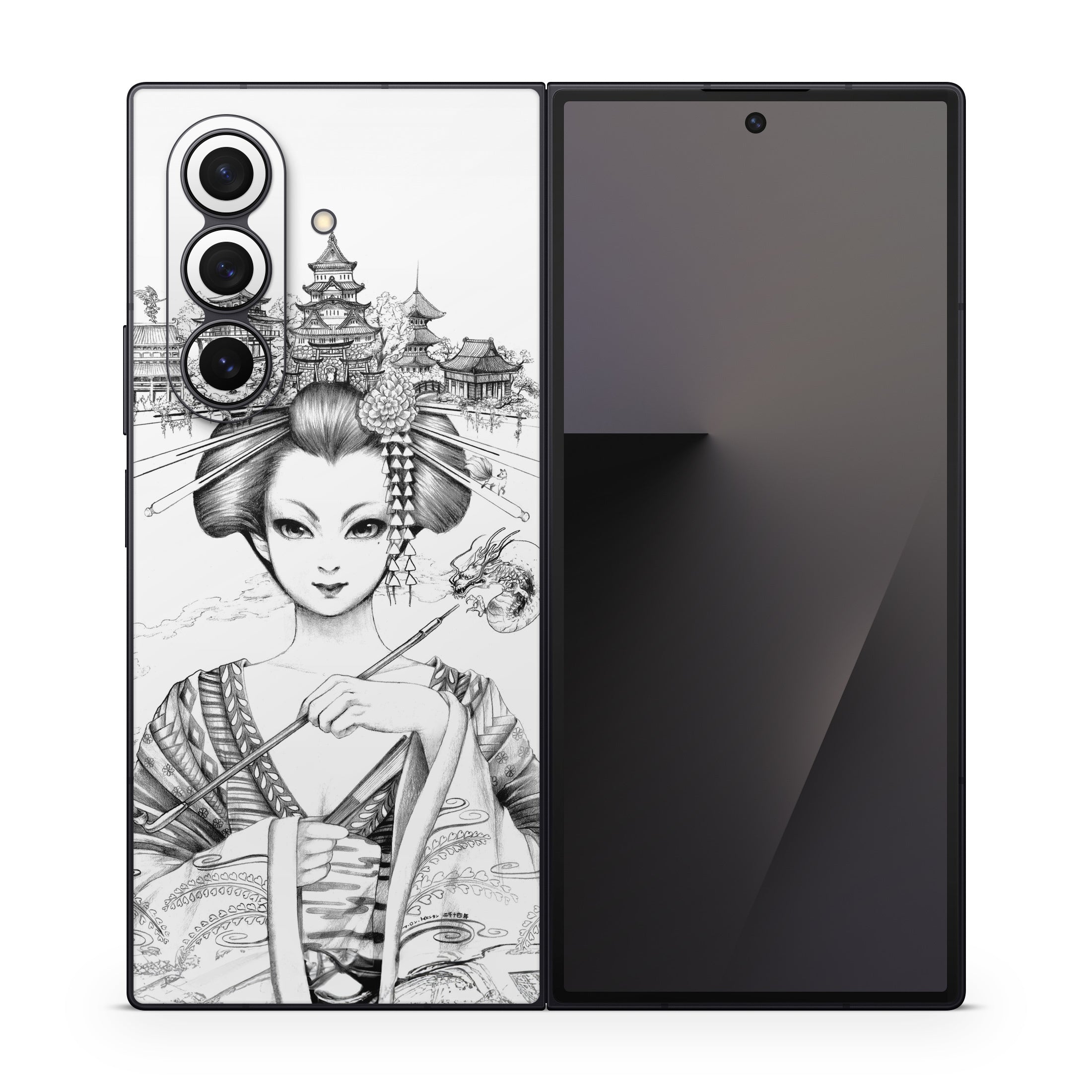 Geisha Sketch - Samsung Galaxy Z Fold7 Skin