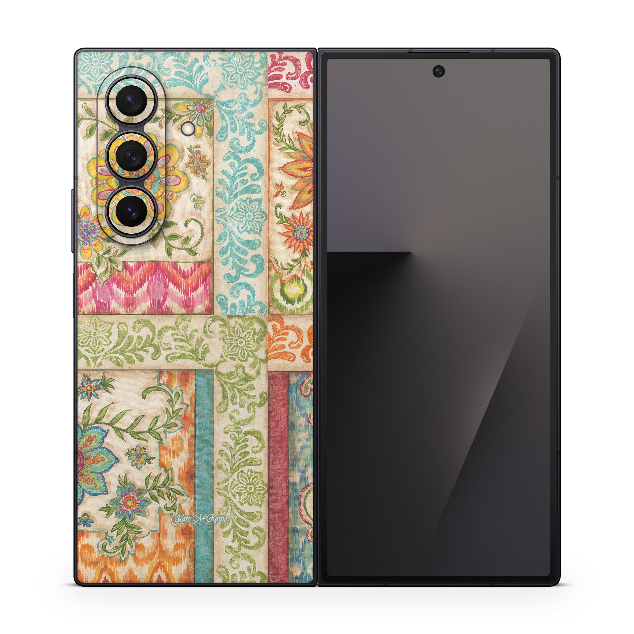 Ikat Floral - Samsung Galaxy Z Fold7 Skin