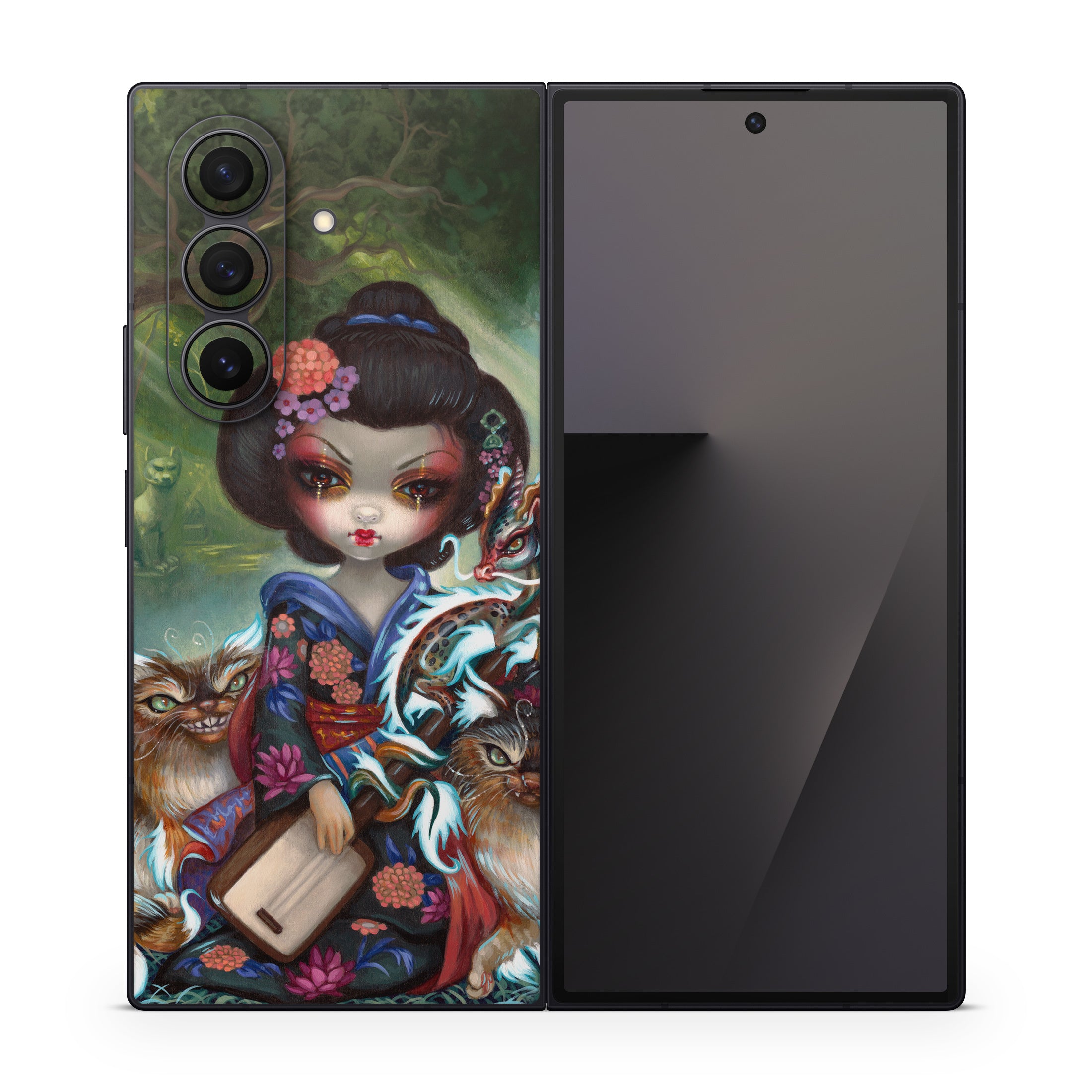 Kirin and Bakeneko - Samsung Galaxy Z Fold7 Skin