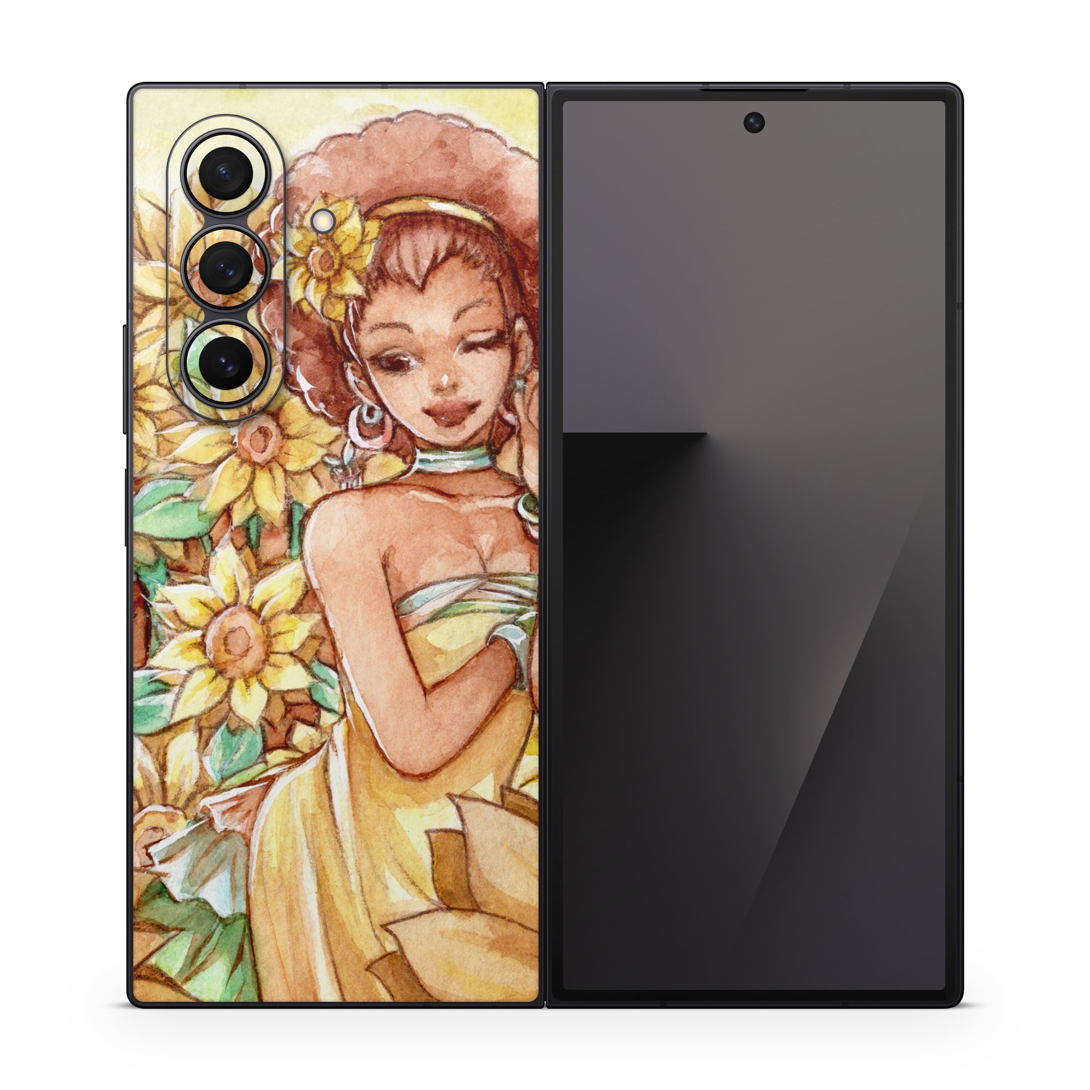 Lady Sunflower - Samsung Galaxy Z Fold7 Skin