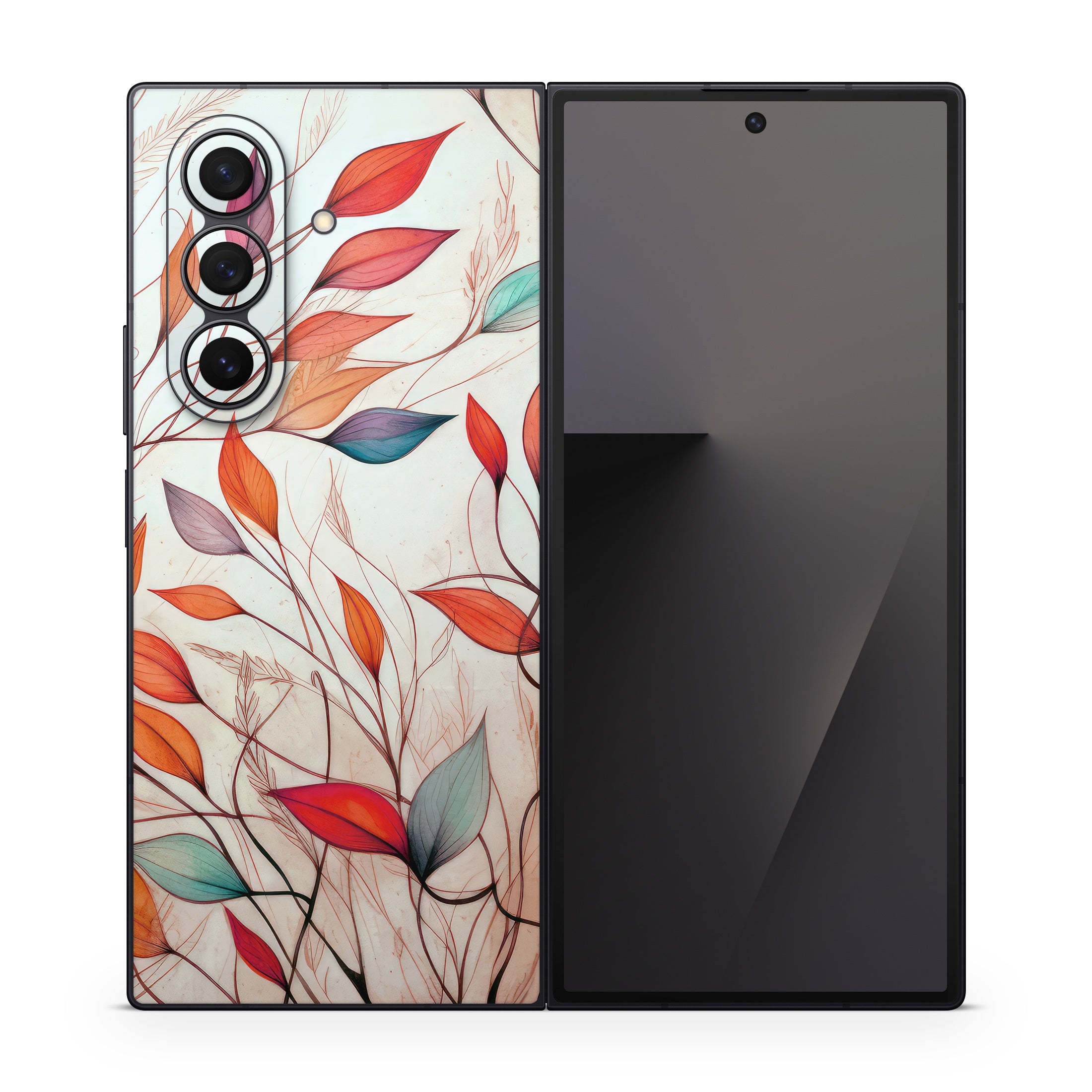 Leaf Sketches - Samsung Galaxy Z Fold7 Skin