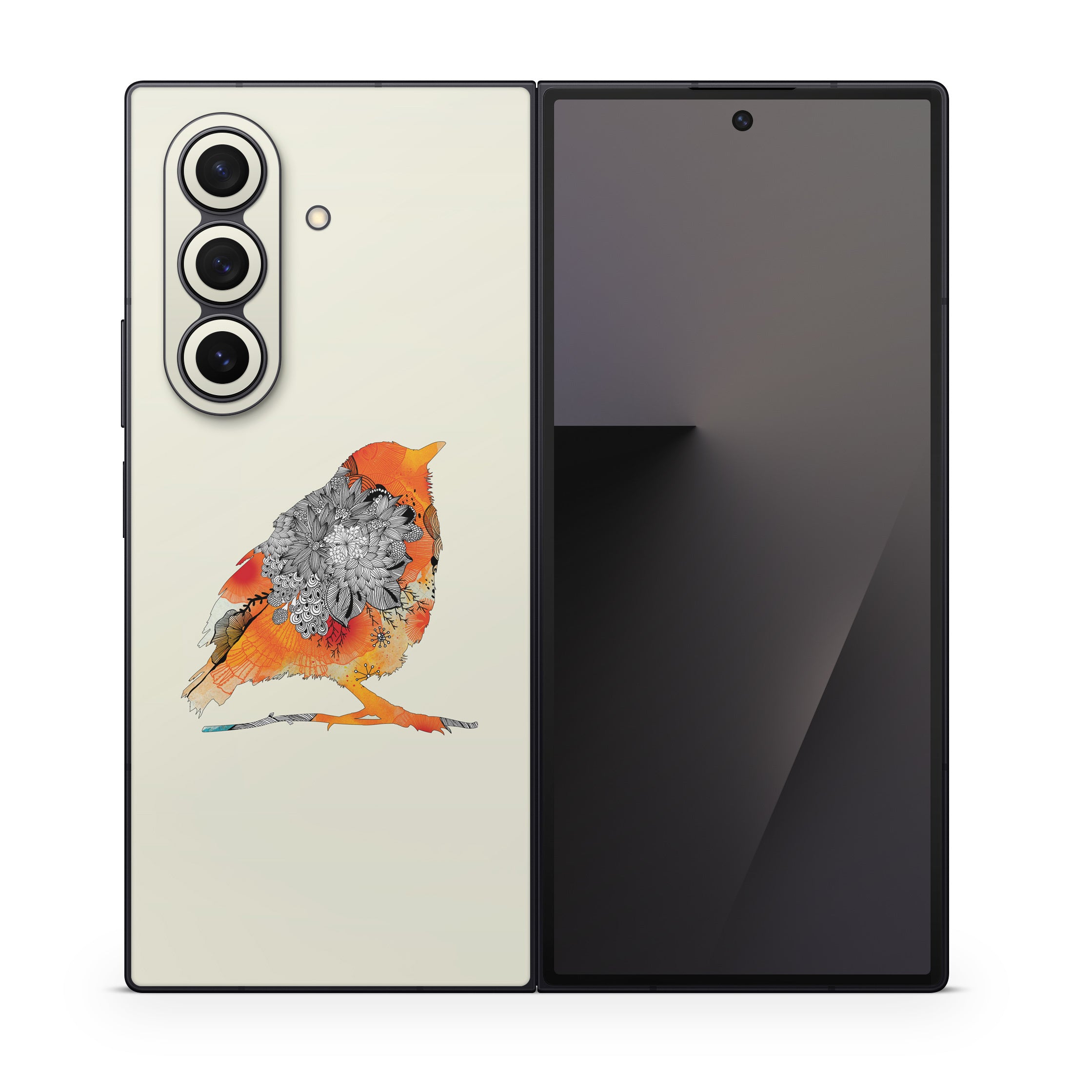 Orange Bird - Samsung Galaxy Z Fold7 Skin