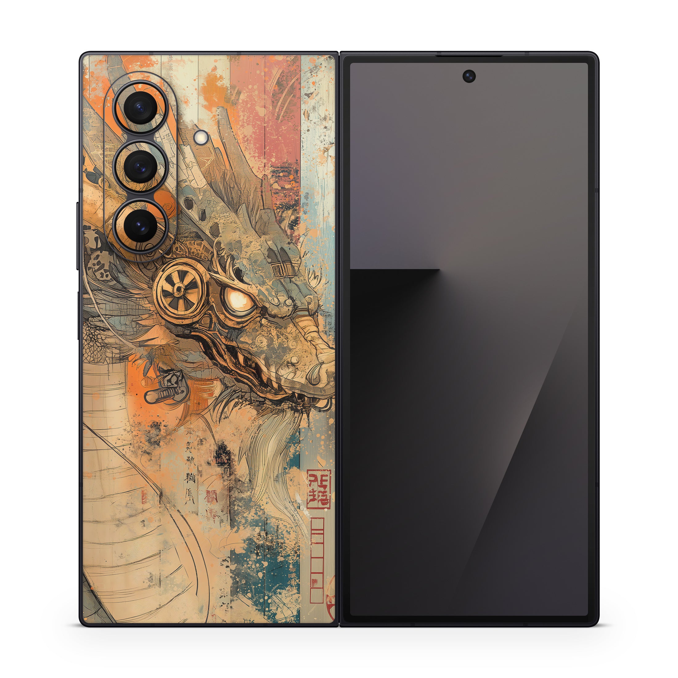 Orange Dragon - Samsung Galaxy Z Fold7 Skin