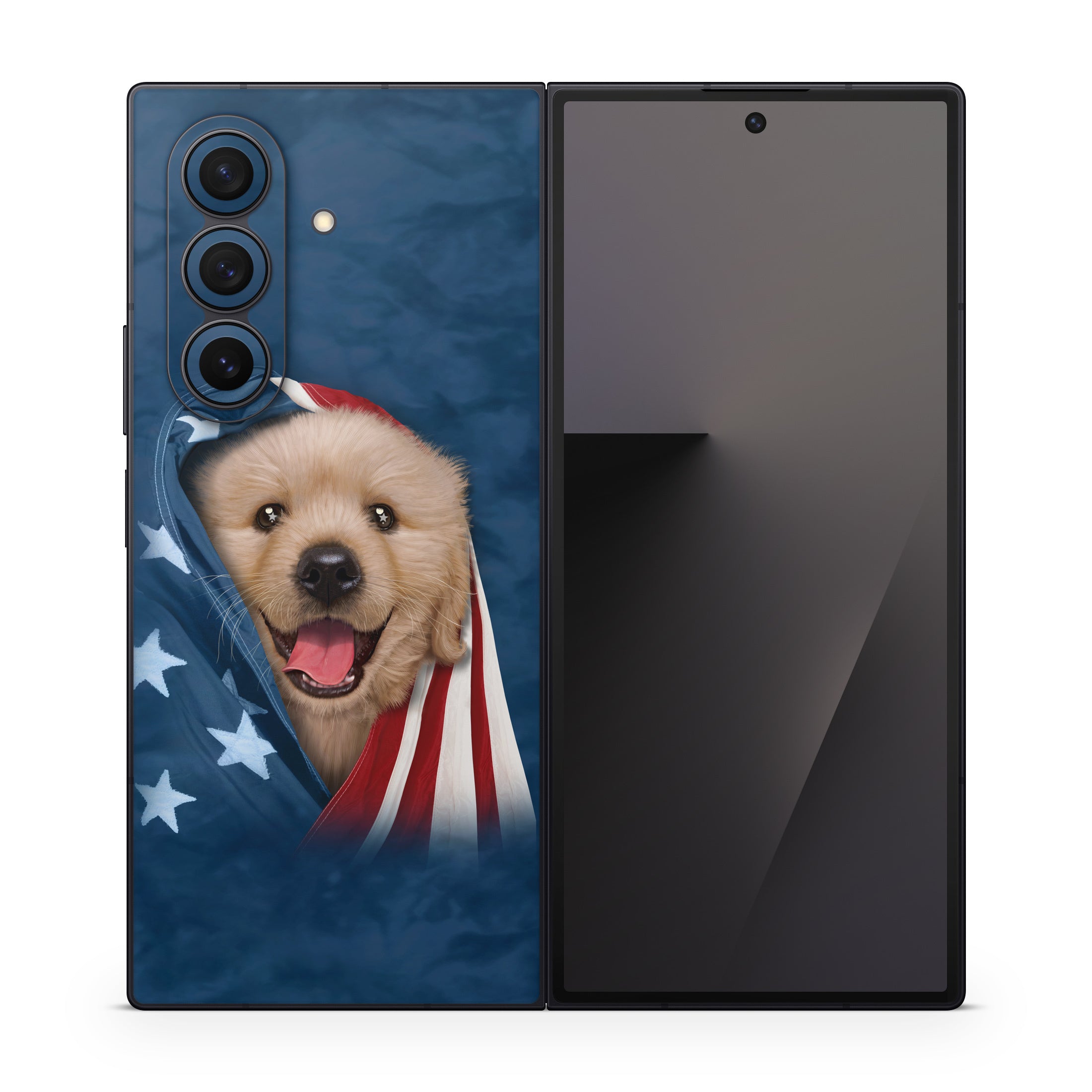 Patriotic Retriever - Samsung Galaxy Z Fold7 Skin