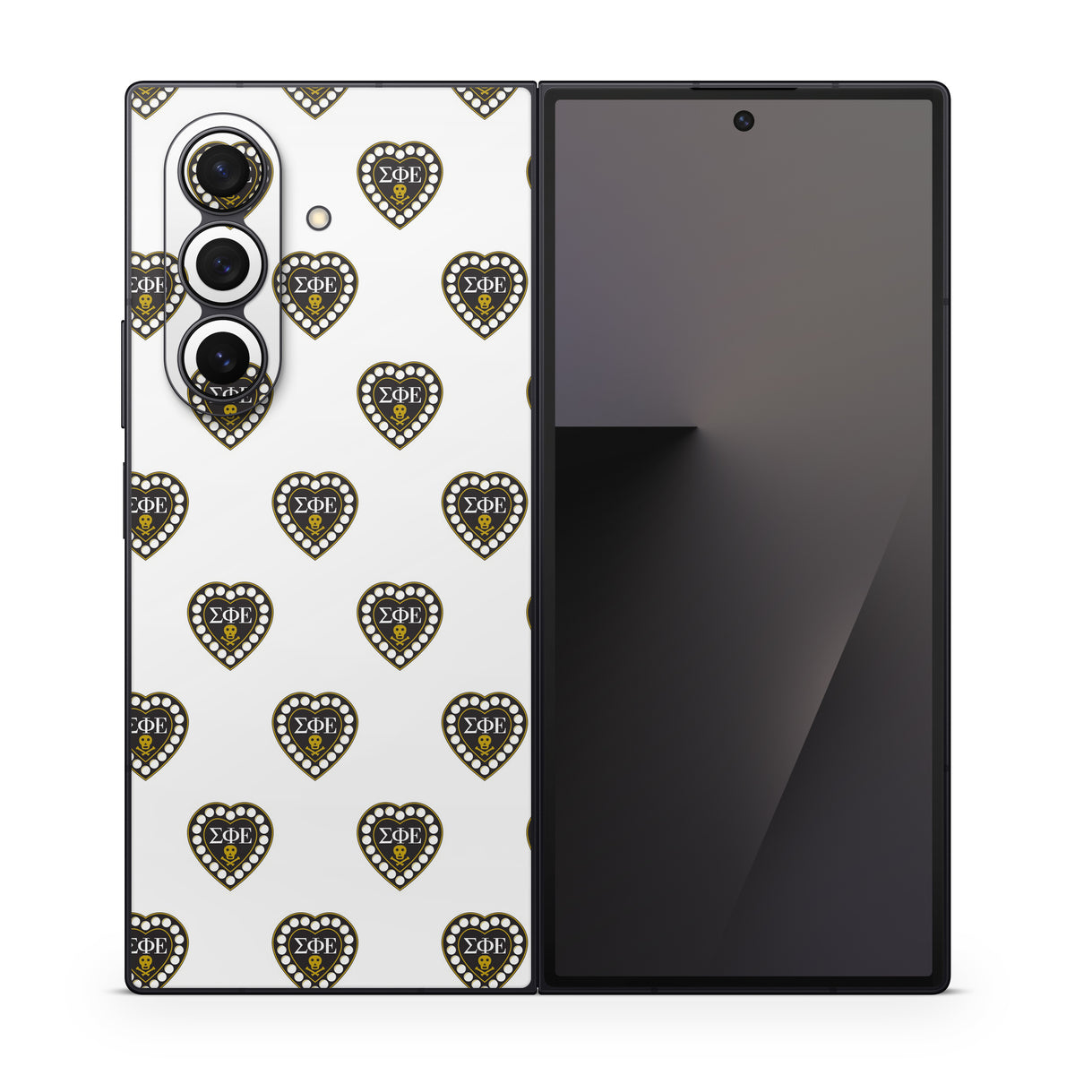Sigma Phi Epsilon Badge Pattern White - Samsung Galaxy Z Fold7 Skin