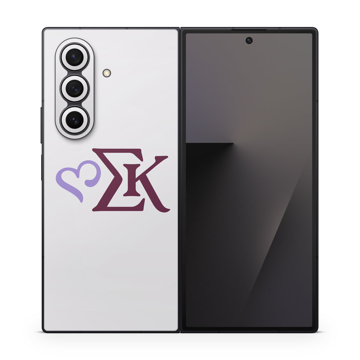 Sigma Kappa Greek Letters Two Color on Dove Love - Samsung Galaxy Z Fold7 Skin