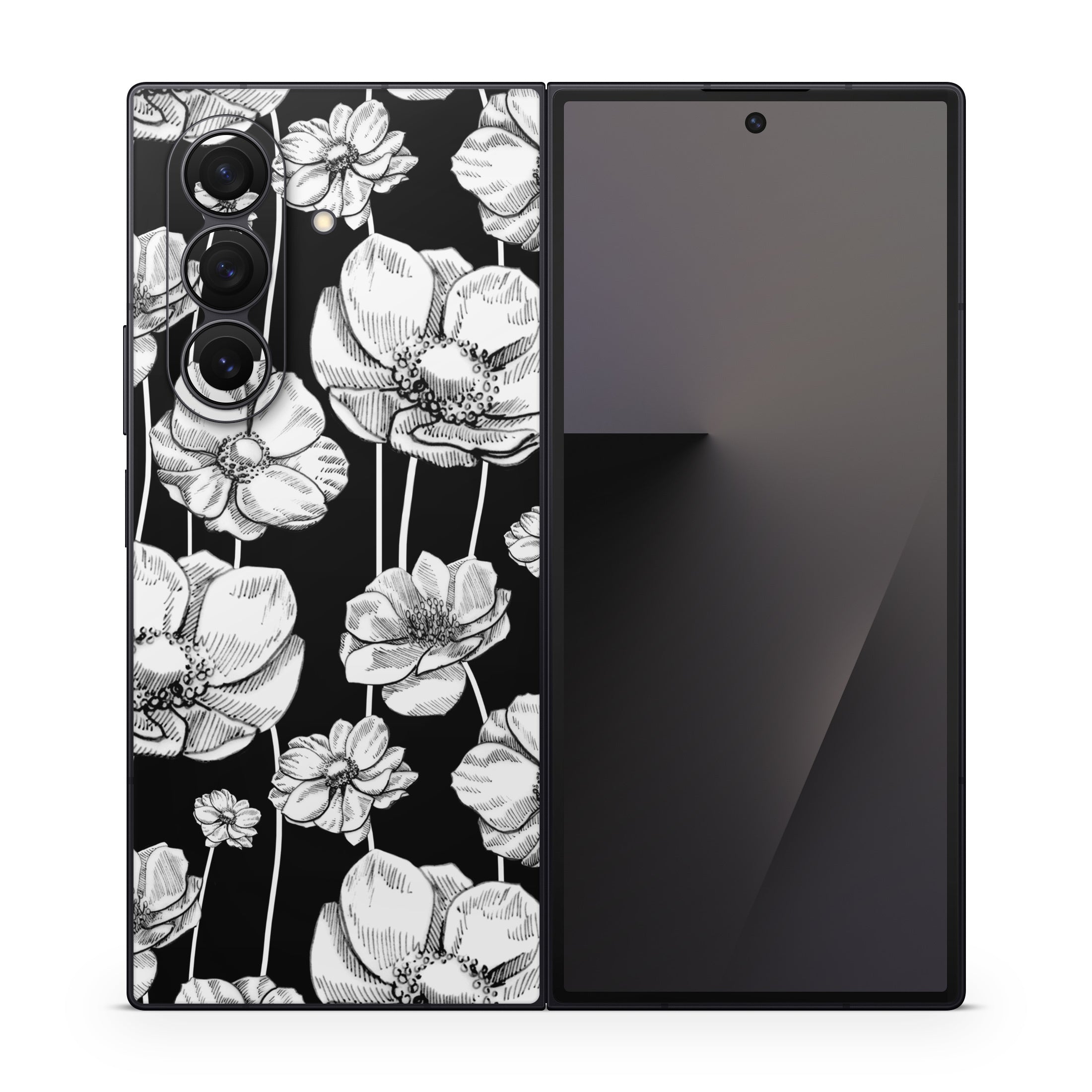 Striped Blooms - Samsung Galaxy Z Fold7 Skin