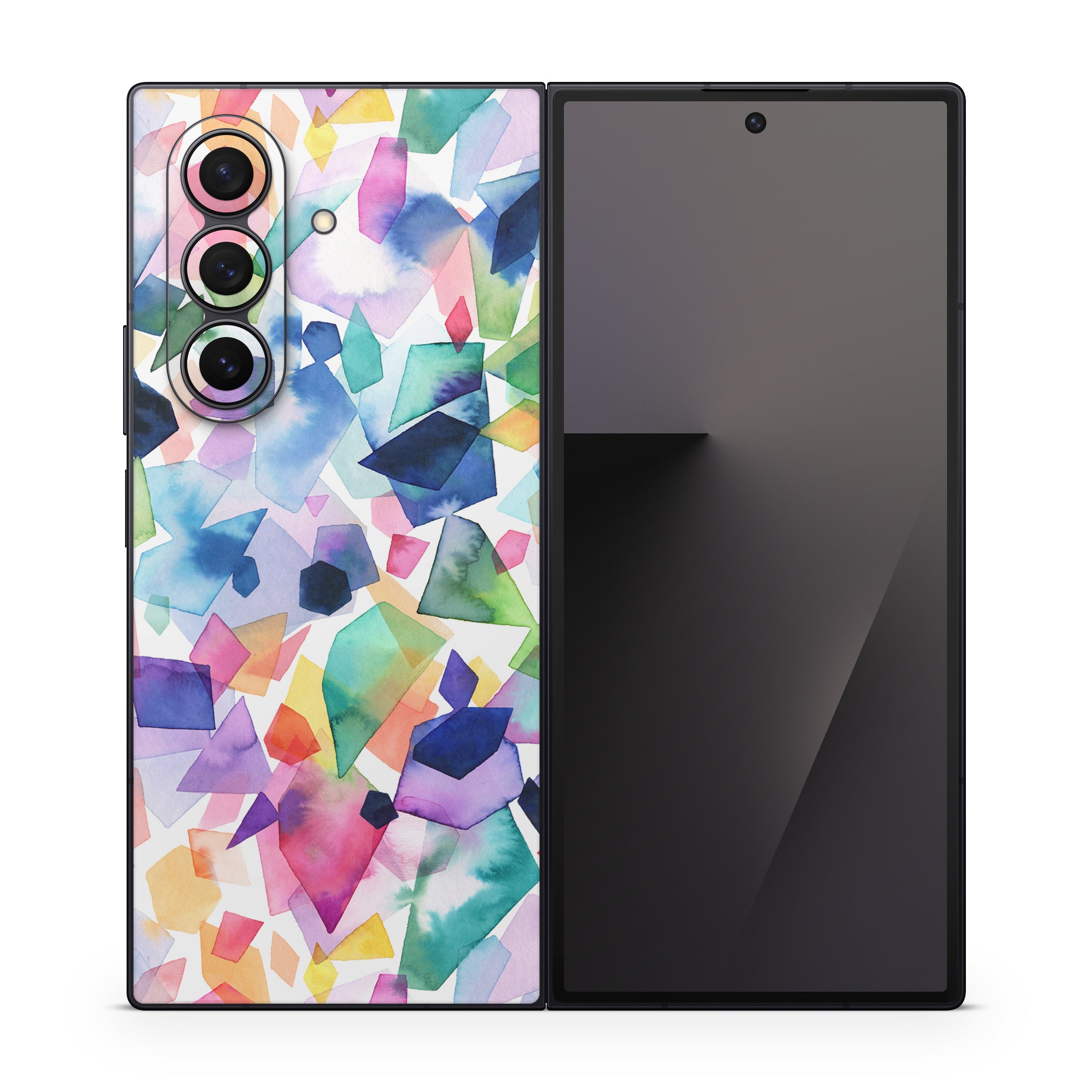 Watercolor Crystals and Gems - Samsung Galaxy Z Fold7 Skin