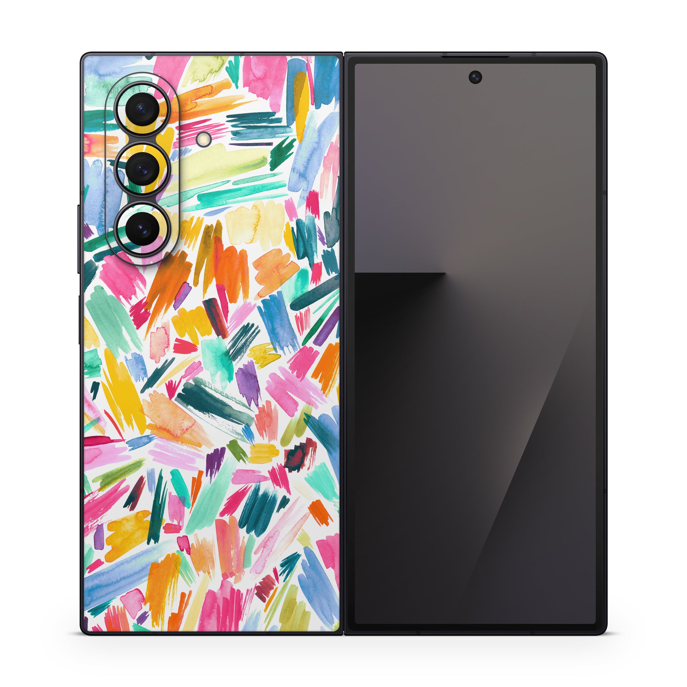 Watercolor Colorful Brushstrokes - Samsung Galaxy Z Fold7 Skin