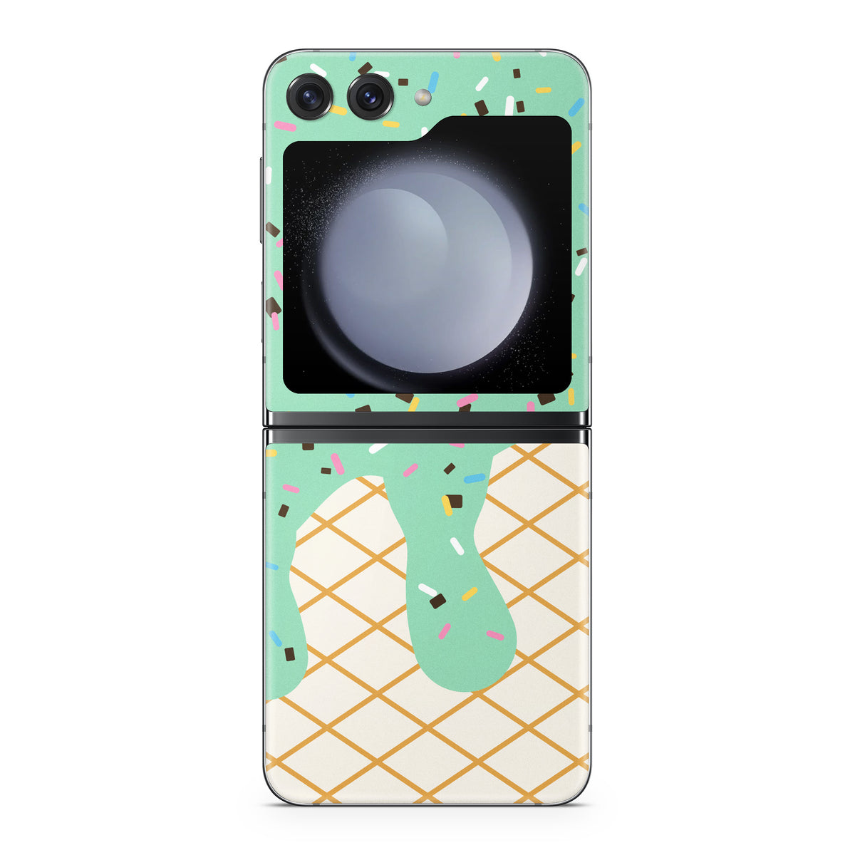 Mint Chocolate Chip Ice Cream Drip - Samsung Galaxy Z Flip5 Skin