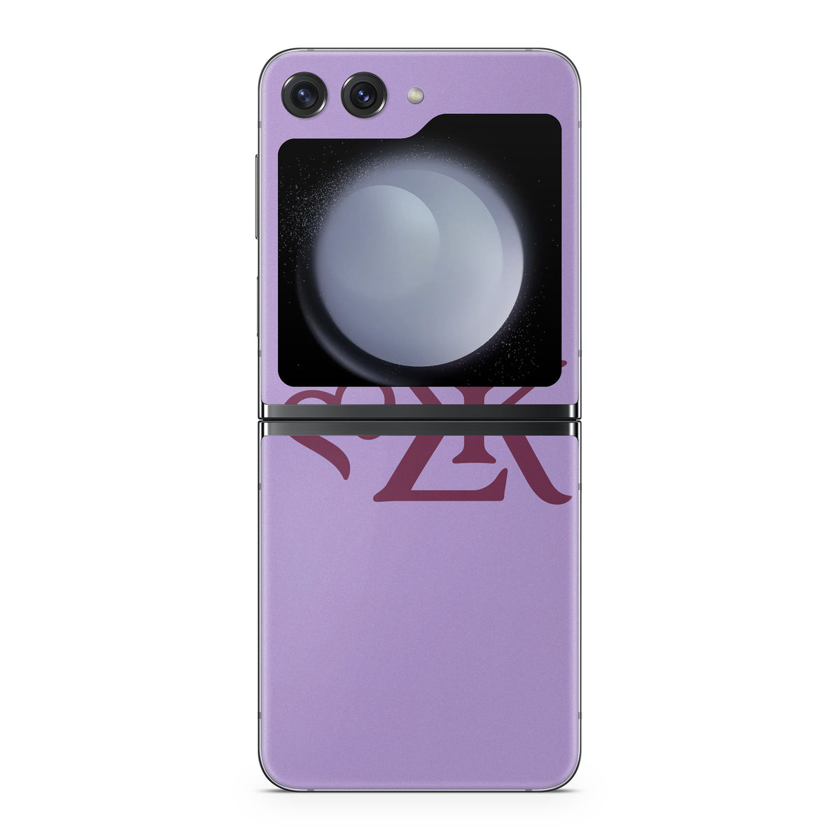 Sigma Kappa Greek Letters Mary Maroon on Legacy Lavender - Samsung Galaxy Z Flip5 Skin