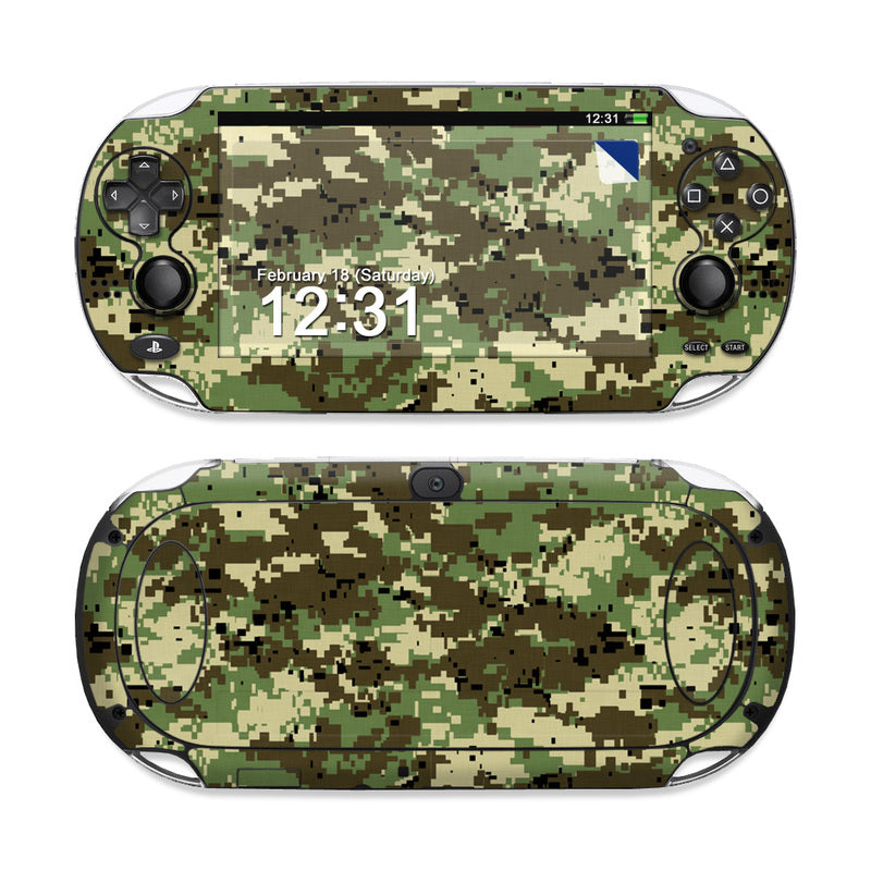 Digital Woodland Camo - Sony PS Vita Skin