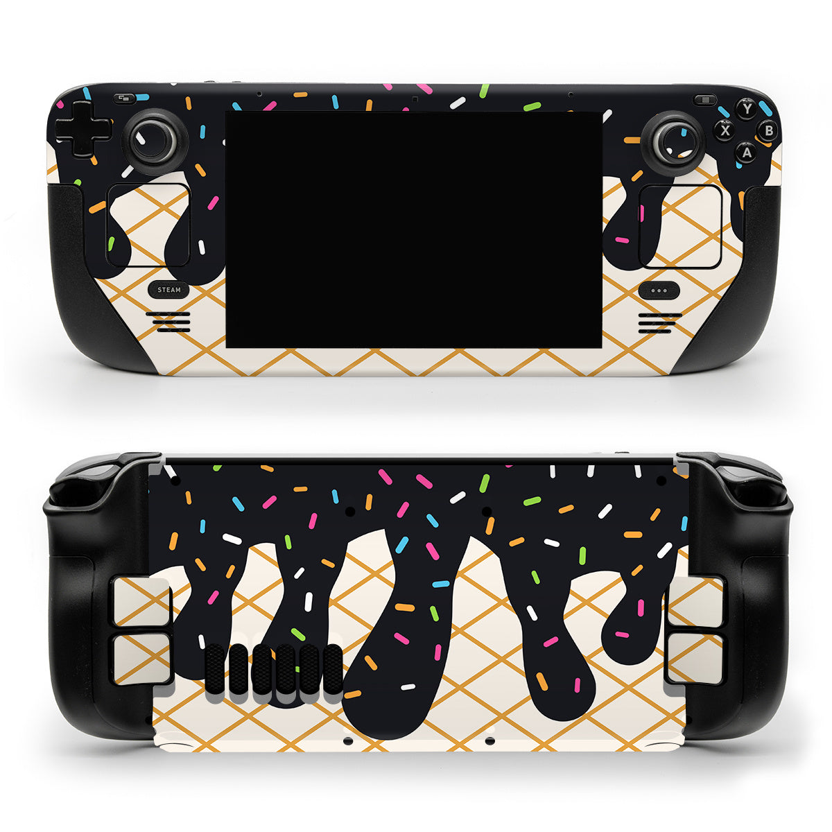 Black Ice Cream Drip - Valve Steam Deck Skin