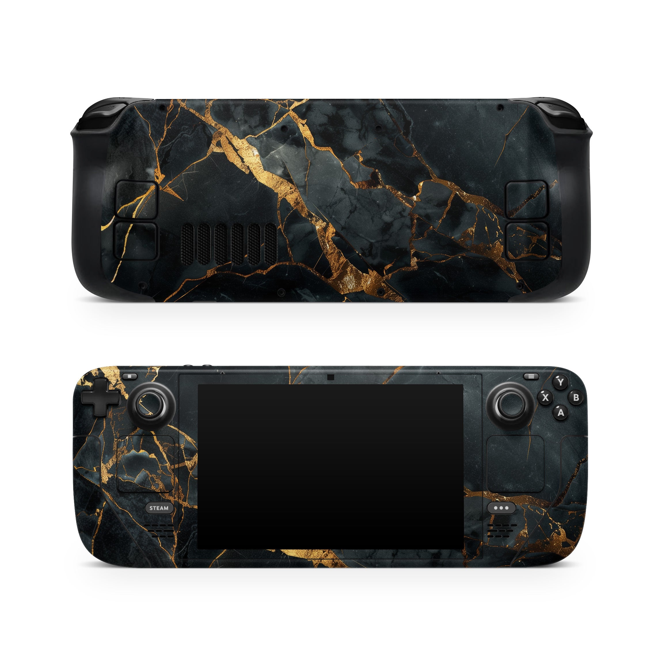 Repaired Black Marble - Valve Steam Deck Skin