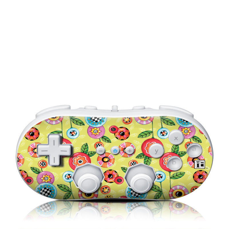 Button Flowers - Nintendo Wii Classic Controller Skin