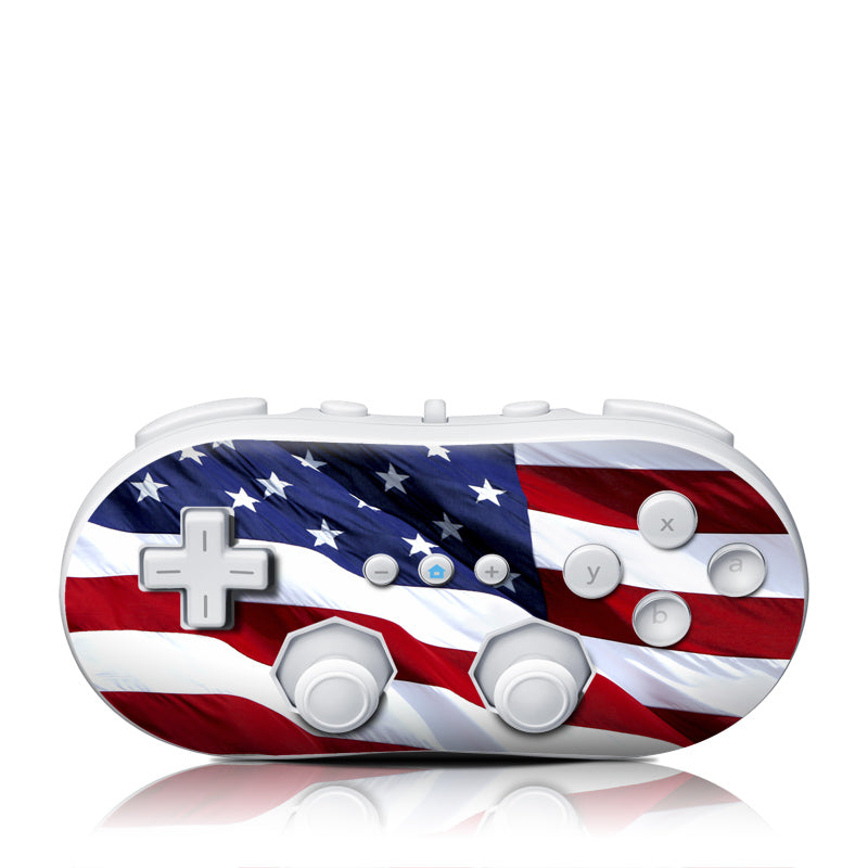 Patriotic - Nintendo Wii Classic Controller Skin