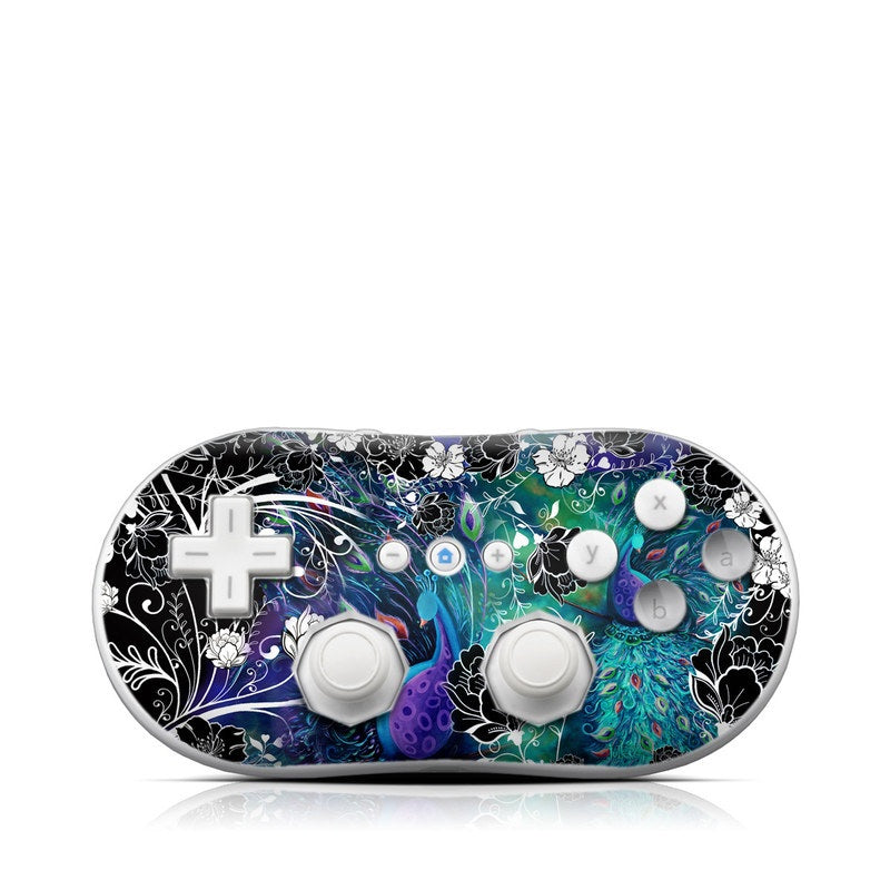 Peacock Garden - Nintendo Wii Classic Controller Skin
