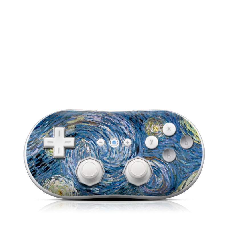 Starry Night - Nintendo Wii Classic Controller Skin