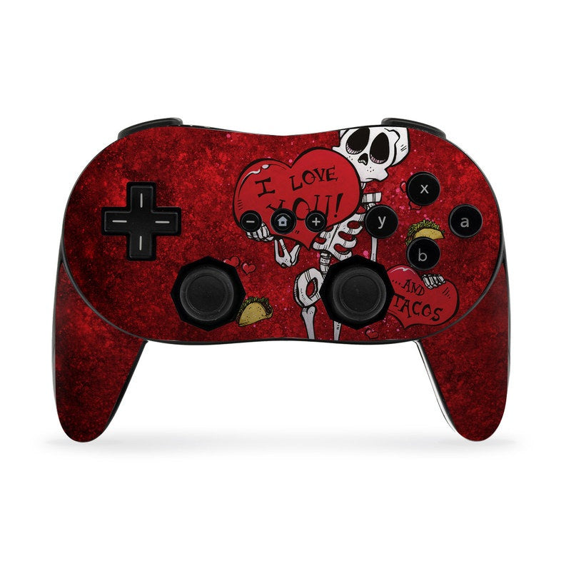 I Love You And Tacos - Nintendo Wii Classic Controller Pro Skin