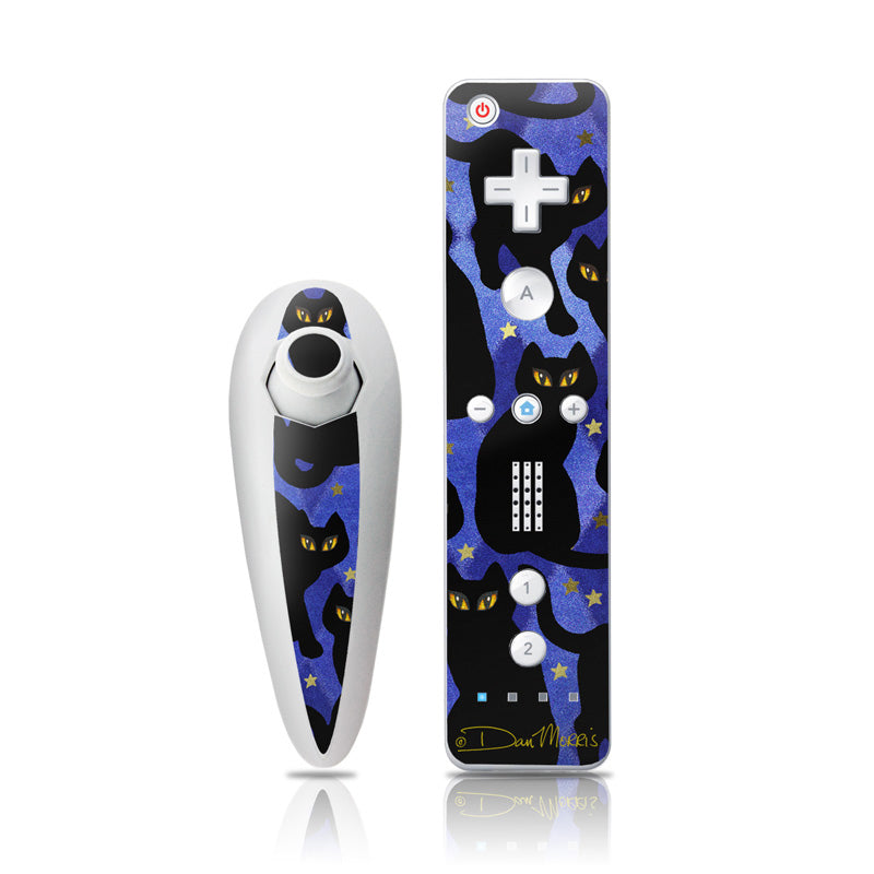 Cat Silhouettes - Nintendo Wii Nunchuk Skin