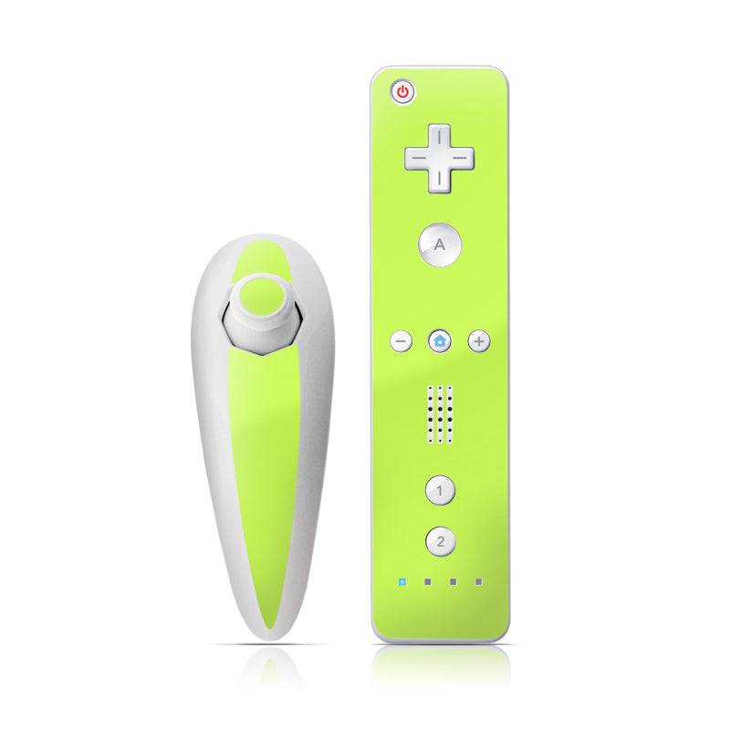 Solid State Lime - Nintendo Wii Nunchuk Skin