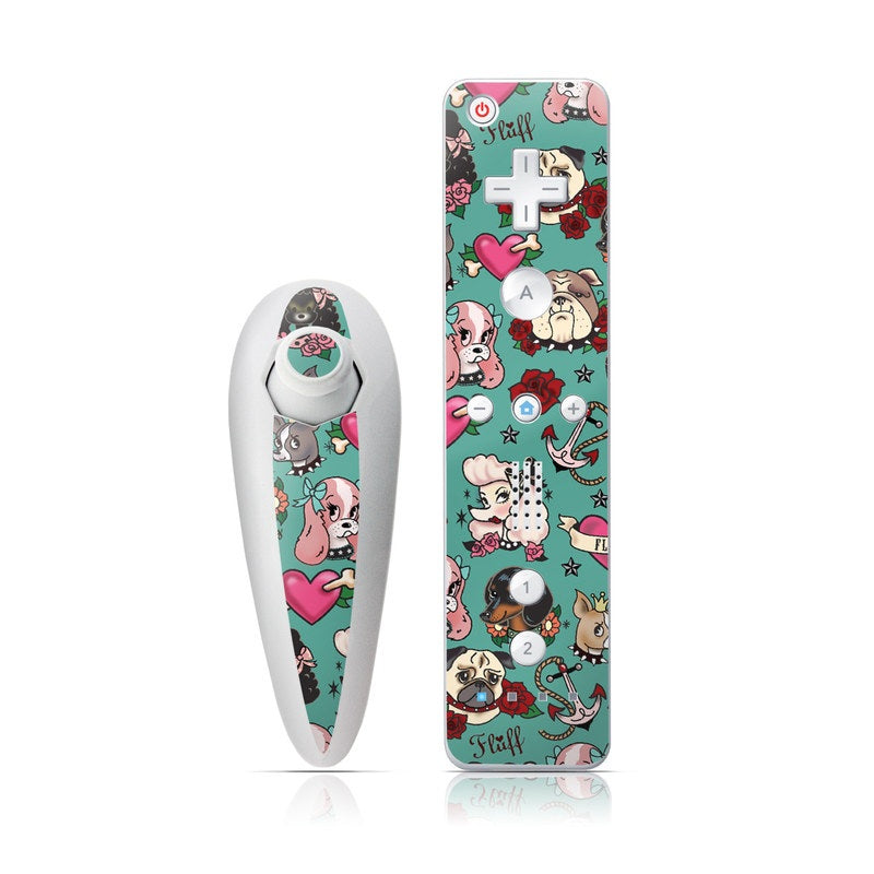 Tattoo Dogs - Nintendo Wii Nunchuk Skin