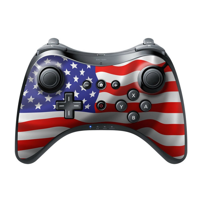 USA Flag - Nintendo Wii U Pro Controller Skin