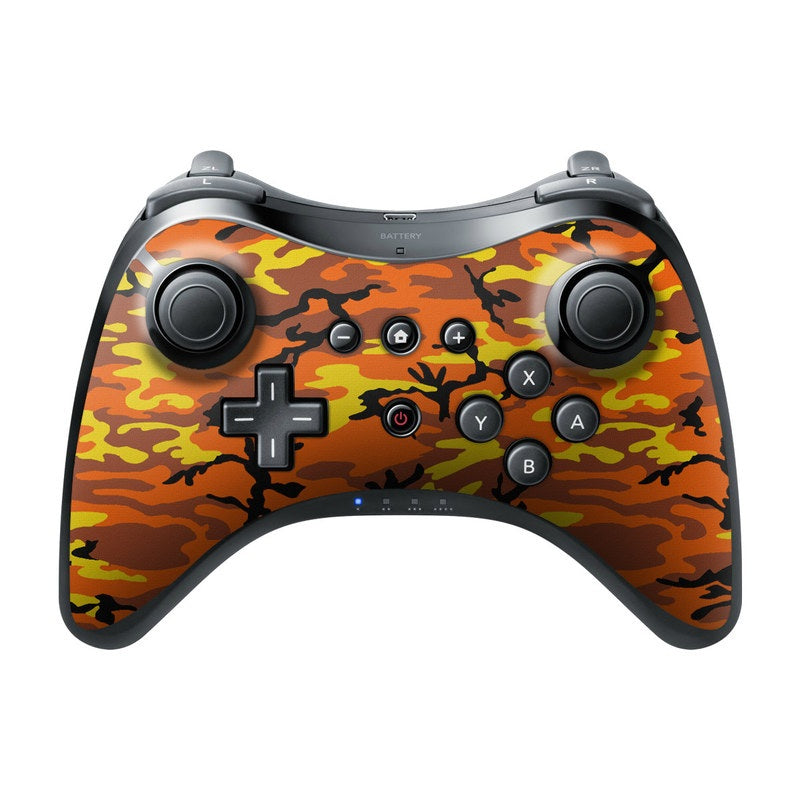 Orange Camo - Nintendo Wii U Pro Controller Skin
