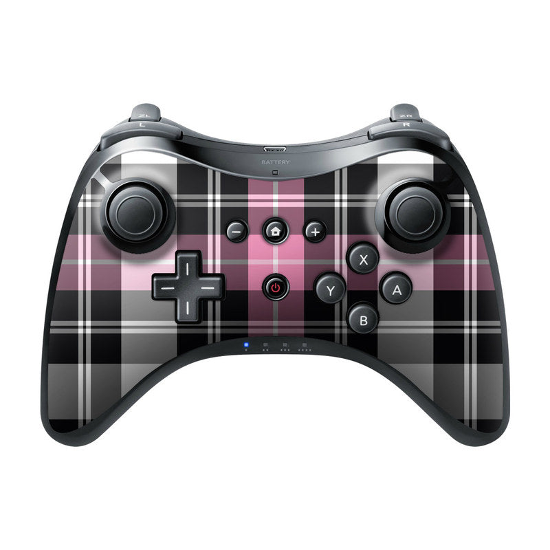 Pink Plaid - Nintendo Wii U Pro Controller Skin
