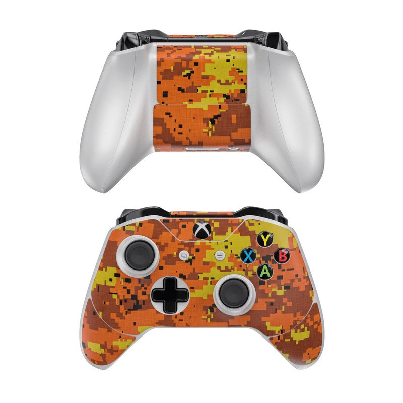 Digital Orange Camo - Microsoft Xbox One Controller Skin