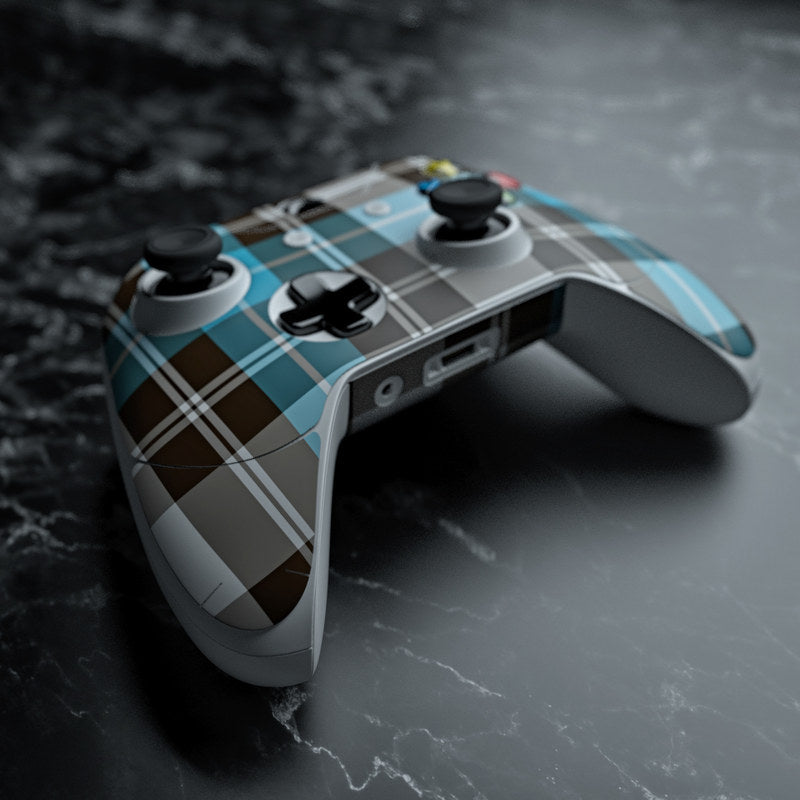 Turquoise Plaid - Microsoft Xbox One Controller Skin
